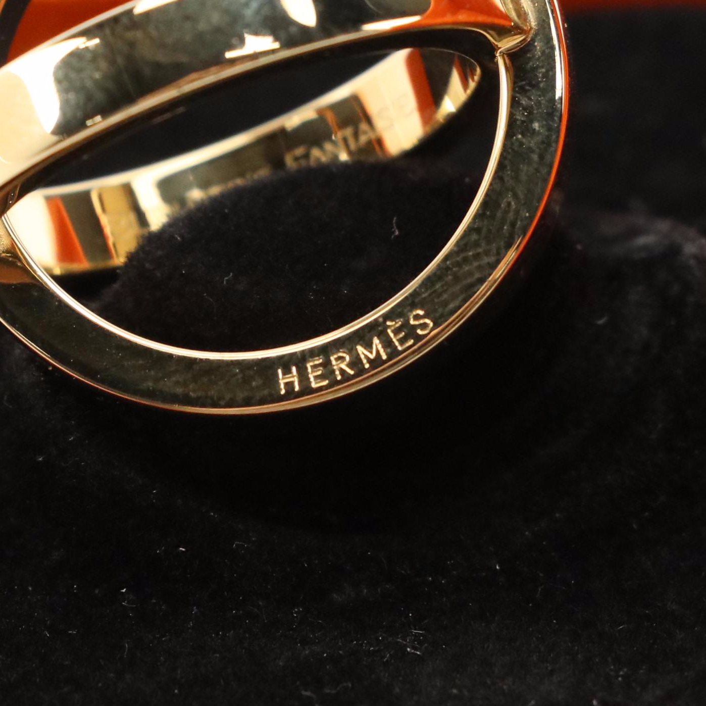 Hermès Bijouterie Fantaisie Cosmos Scarf Ring with Box