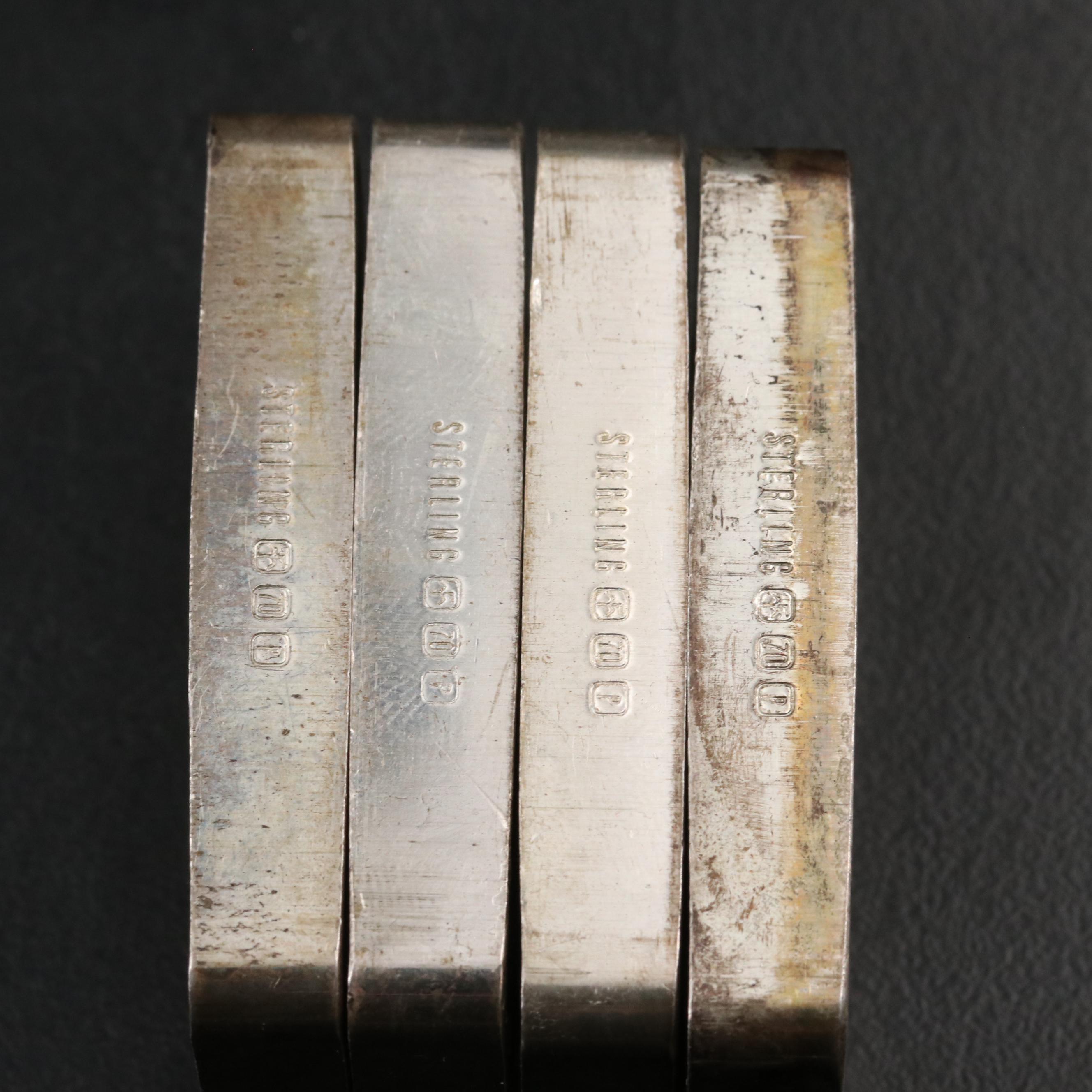 Four Franklin Mint Sterling Silver Ingots