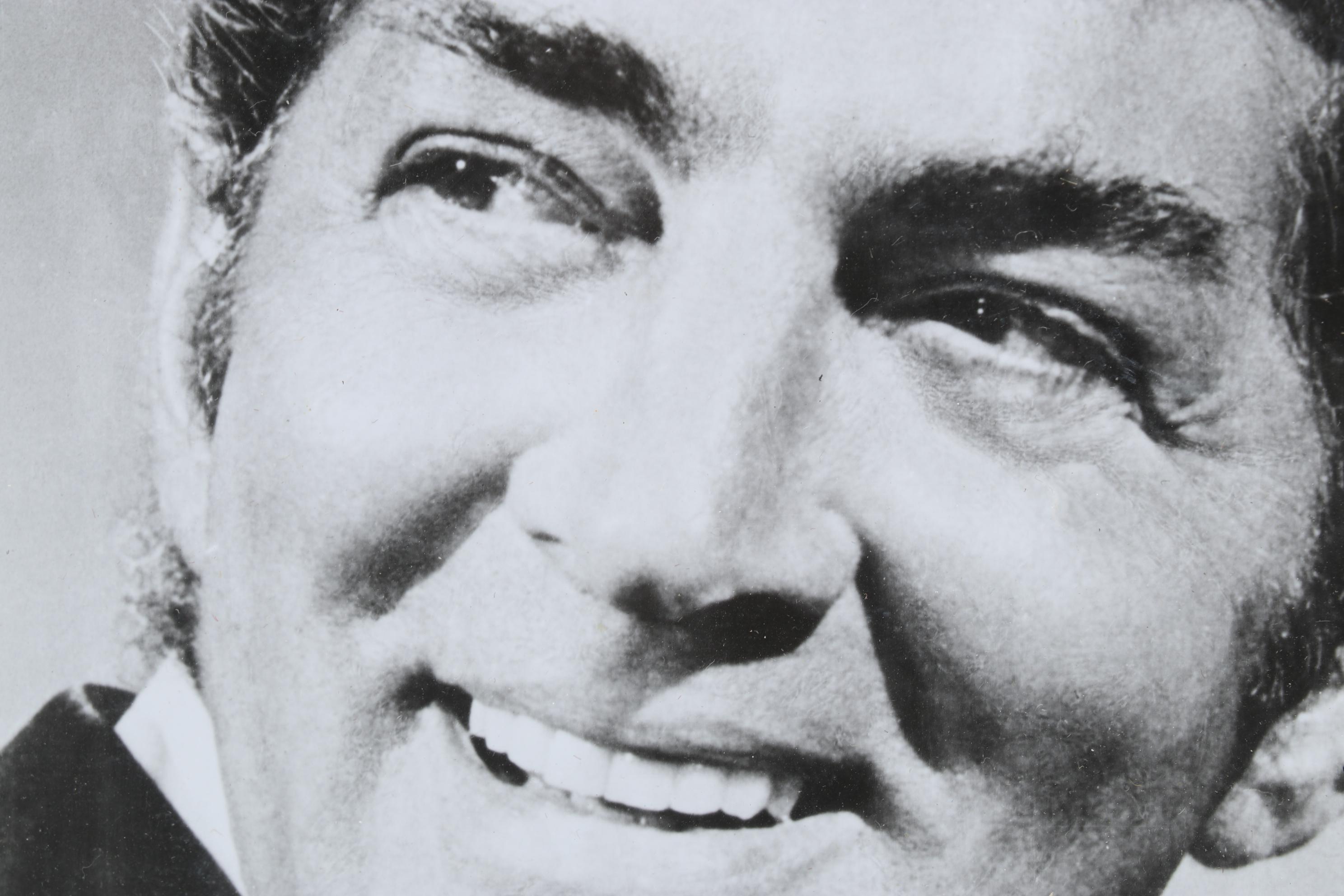 Dean Martin Promotional Black and White Headshot Framed
