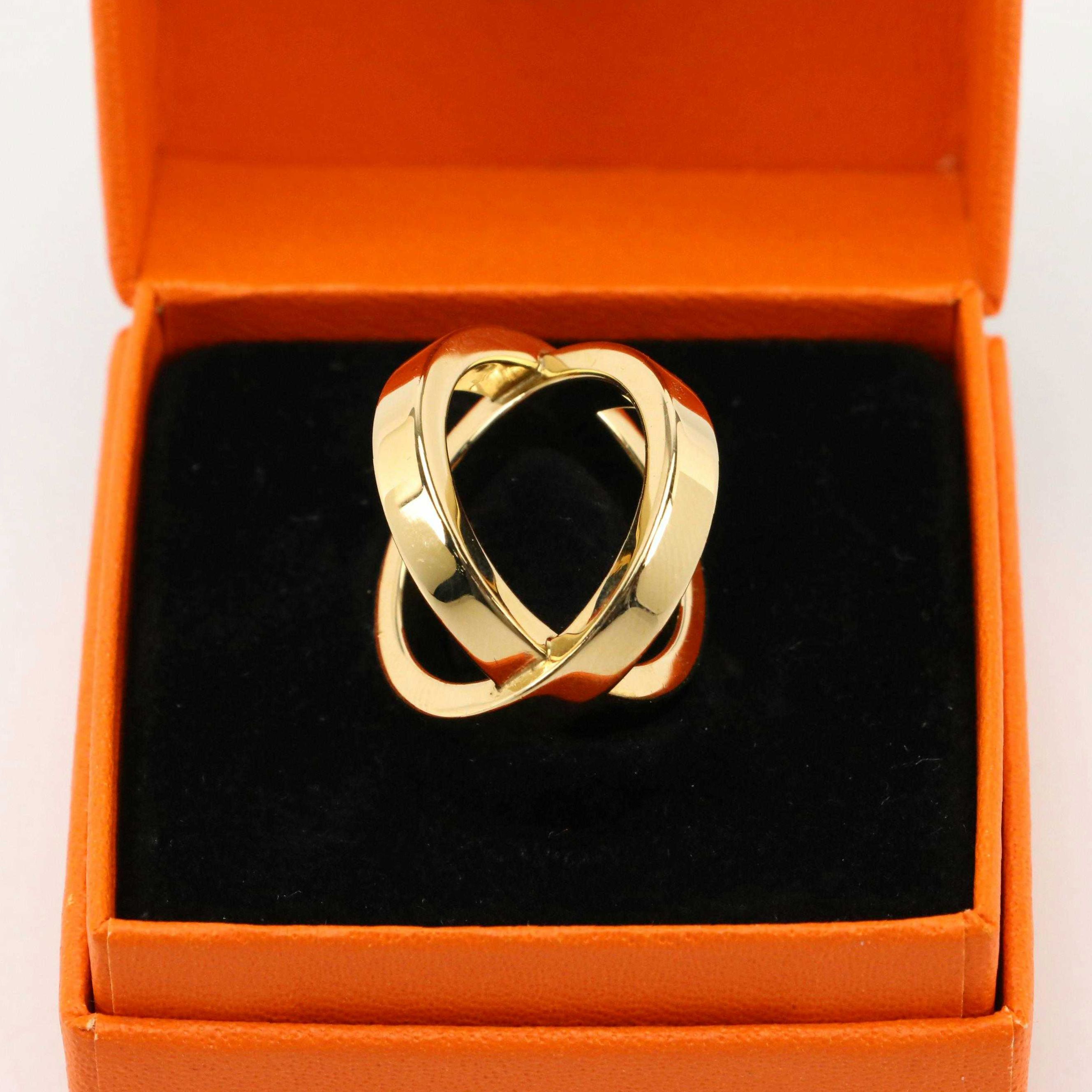 Hermès Bijouterie Fantaisie Cosmos Scarf Ring with Box