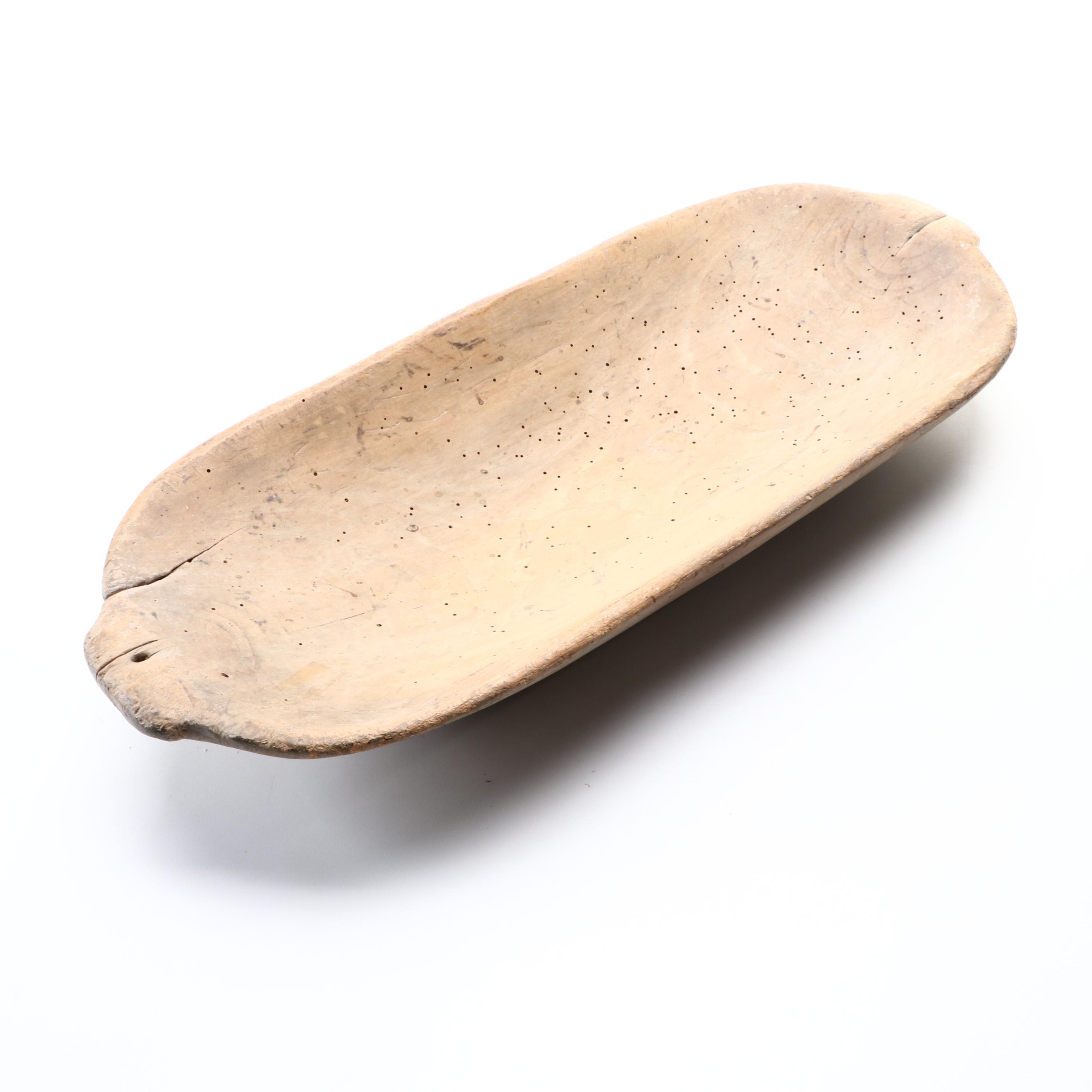 Primitive Wooden Dough Bowl