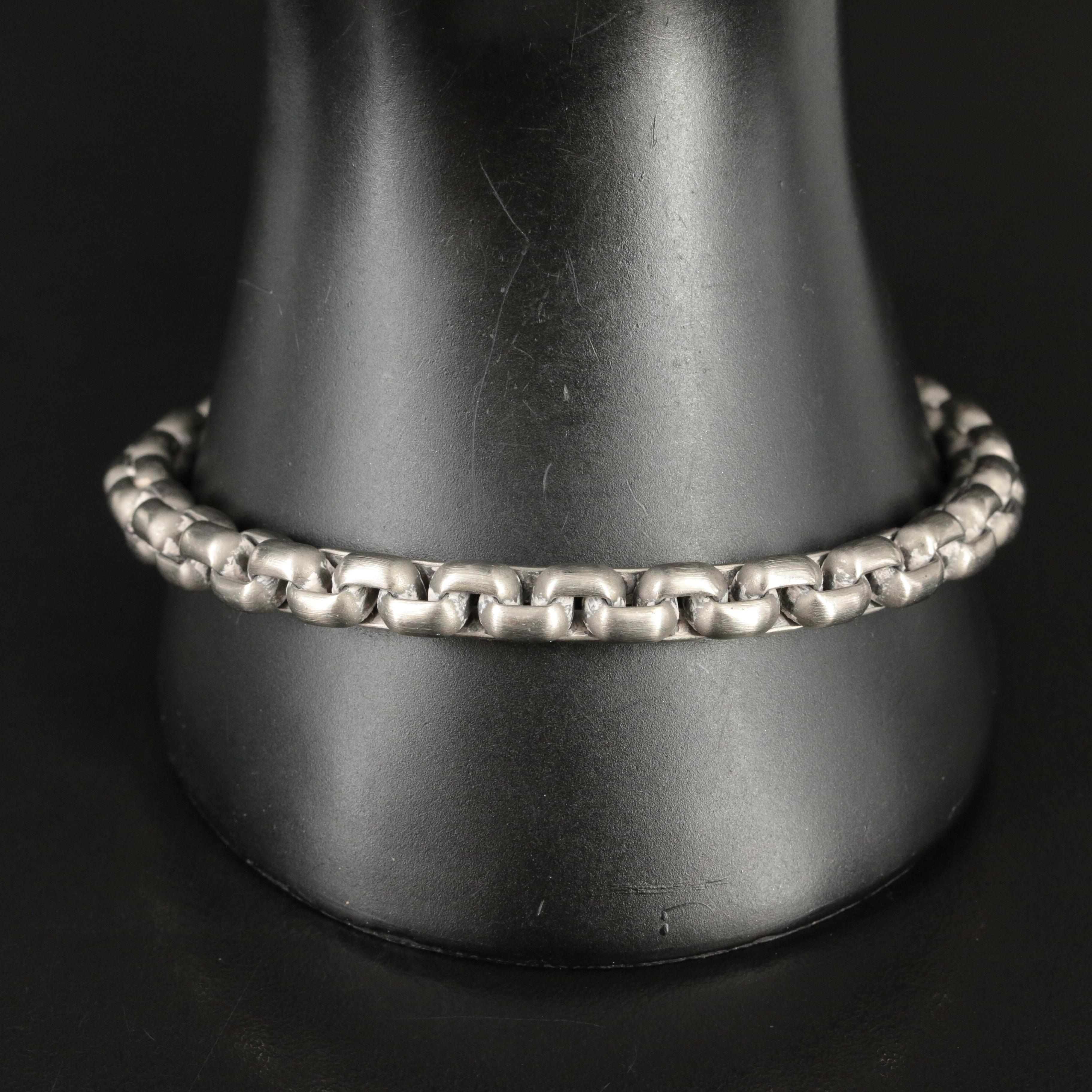 David Yurman Titanium Box Chain Bracelet