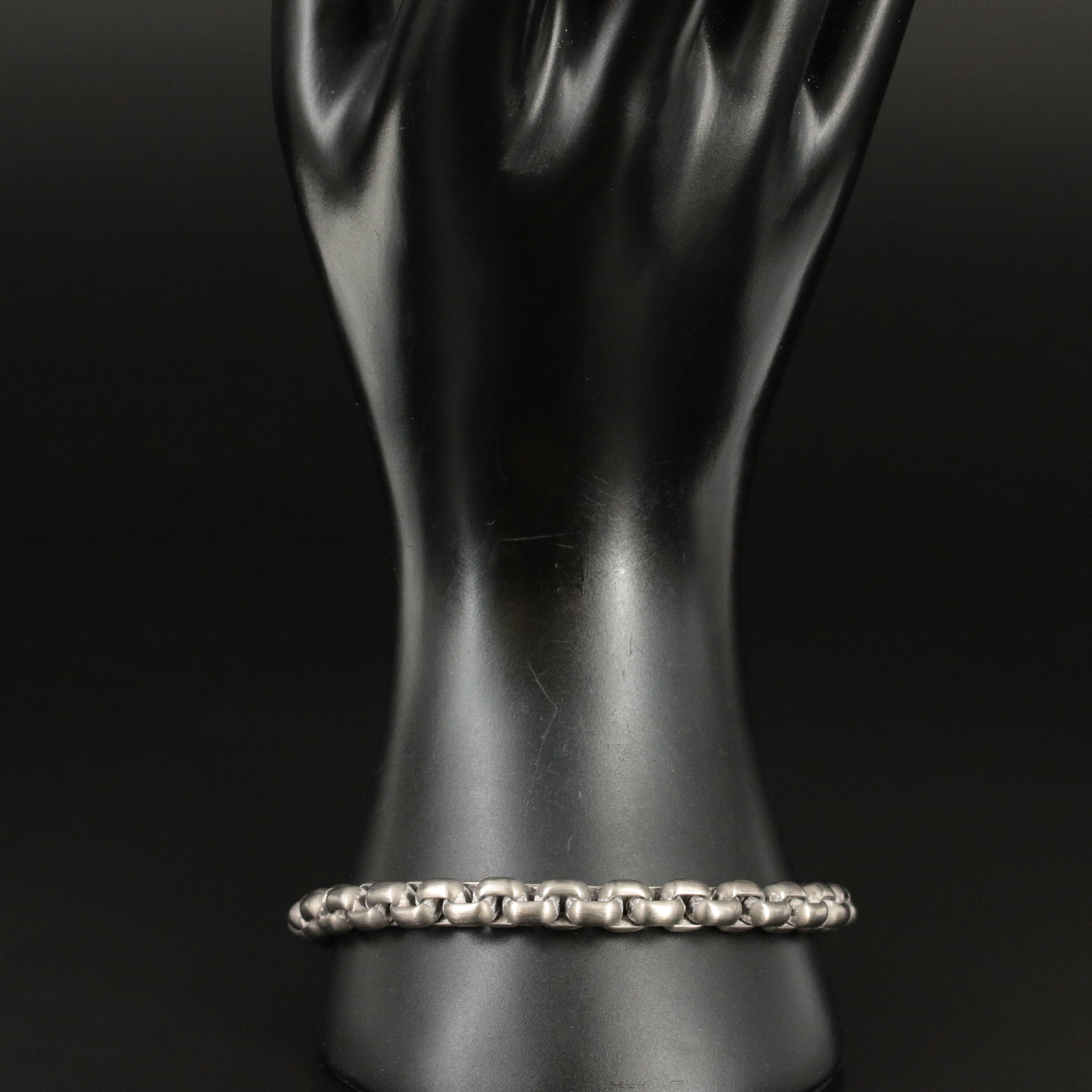 David Yurman Titanium Box Chain Bracelet