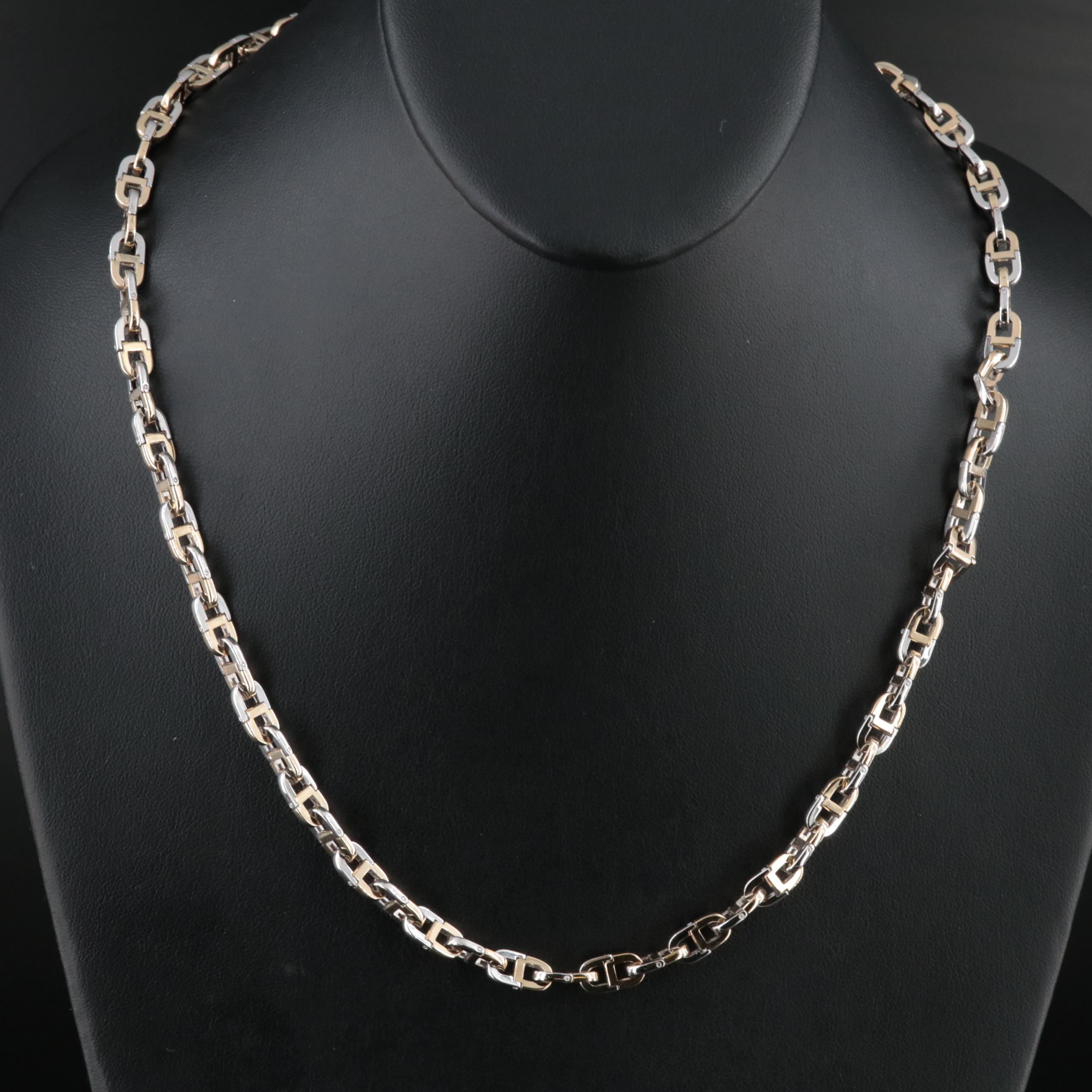 14K Two-Tone Fancy Mariner Chain Necklace
