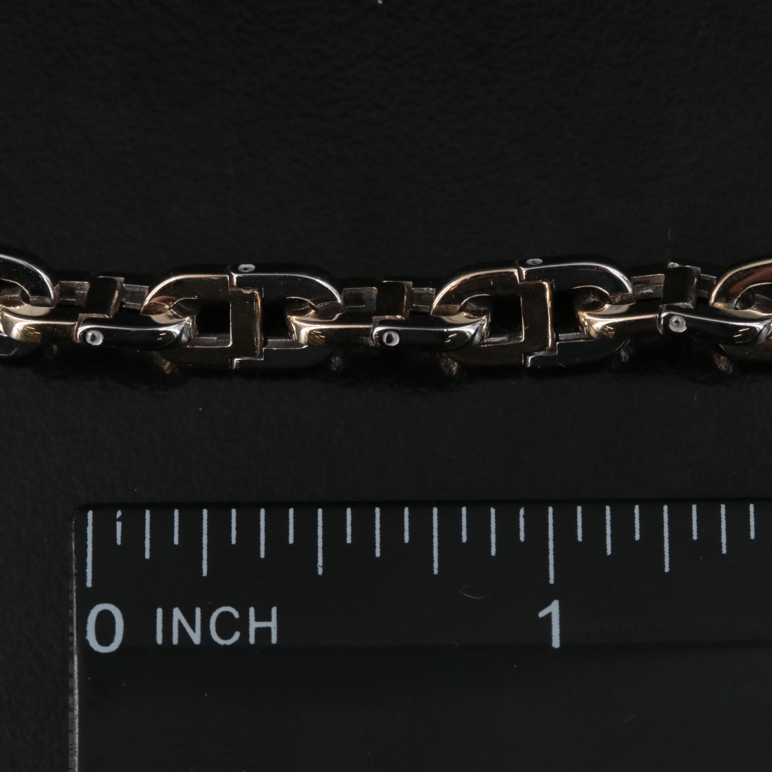 14K Two-Tone Fancy Mariner Chain Necklace