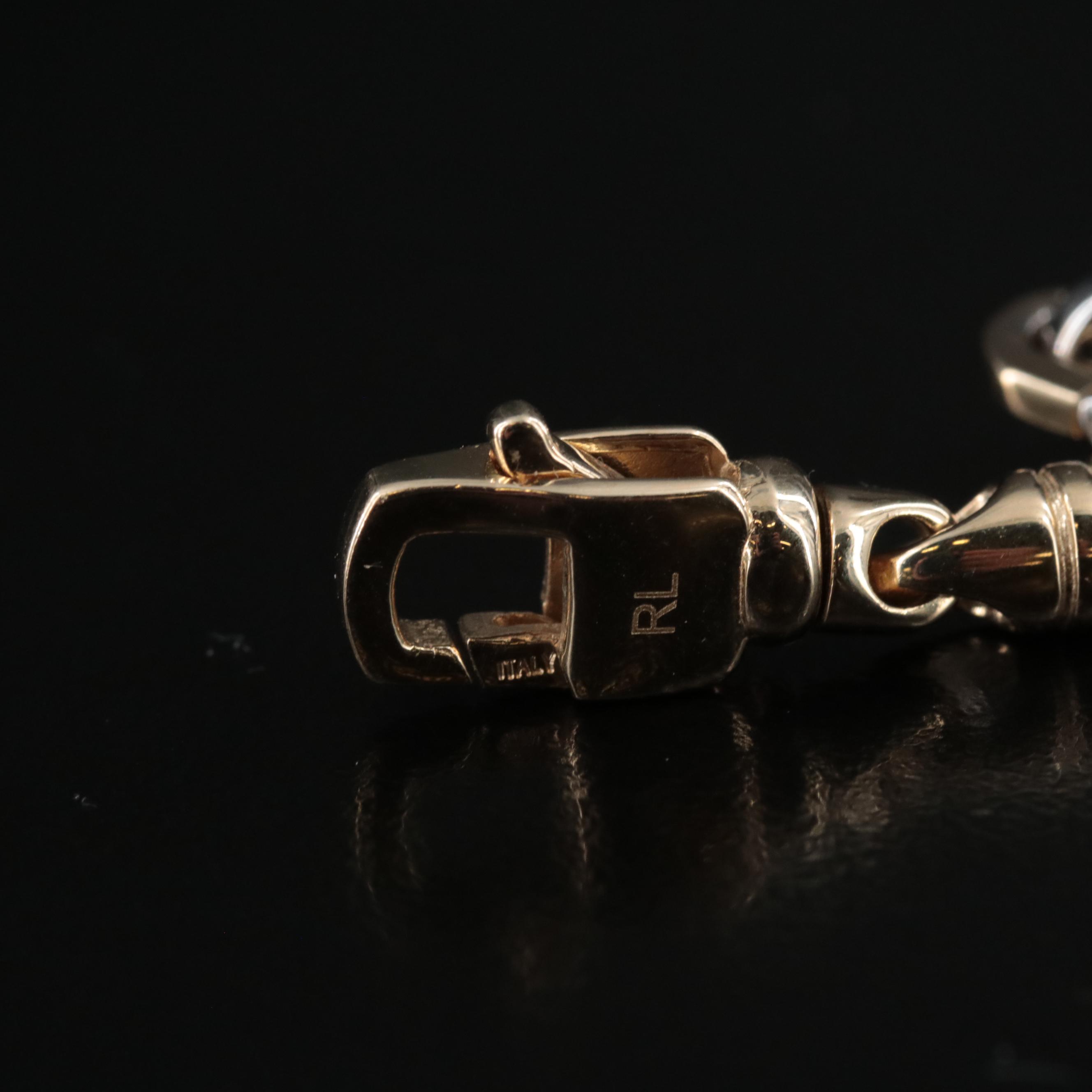 14K Two-Tone Fancy Mariner Chain Necklace