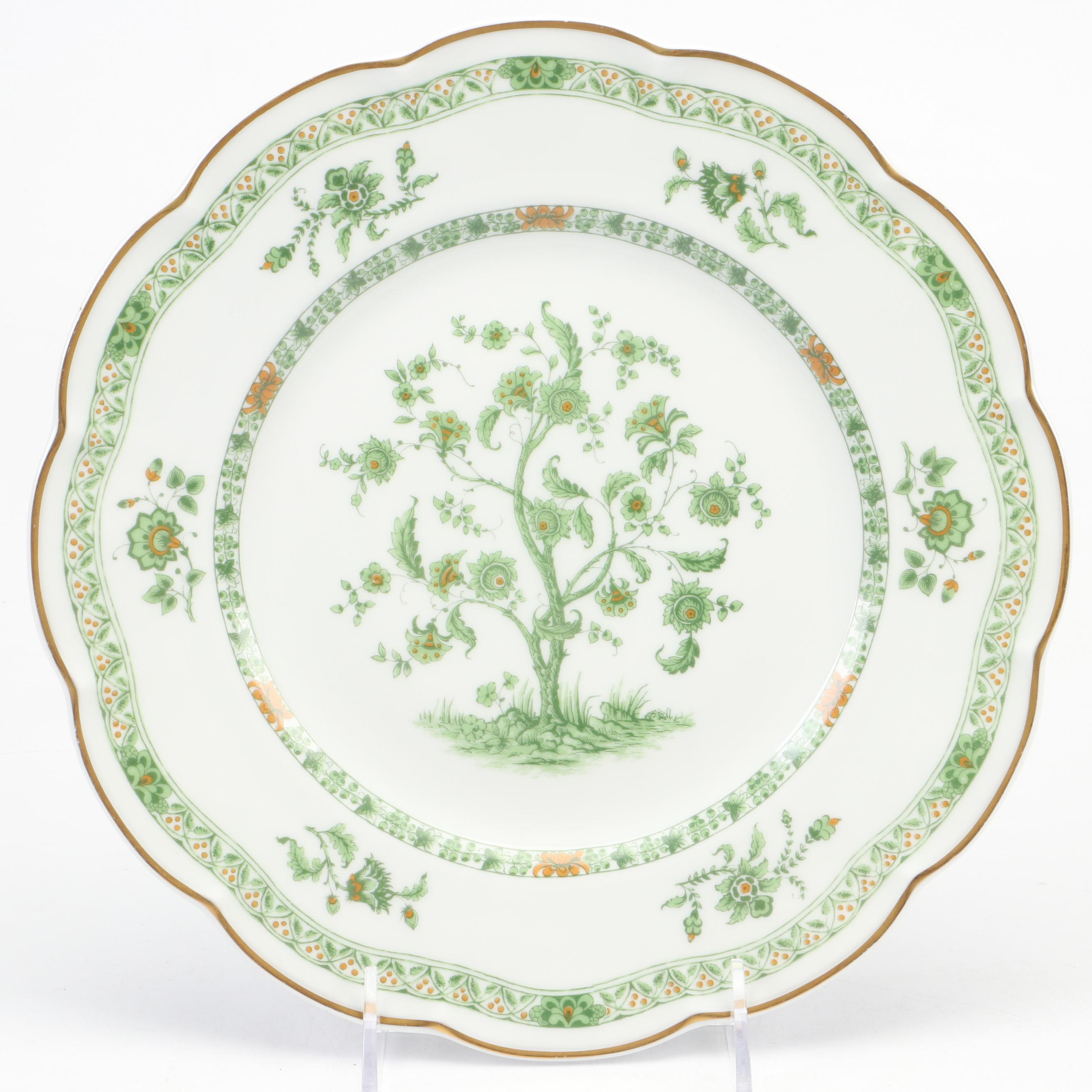 Haviland Limoges "Bonneval" Porcelain Creamer, Sugar and Dinner Plate