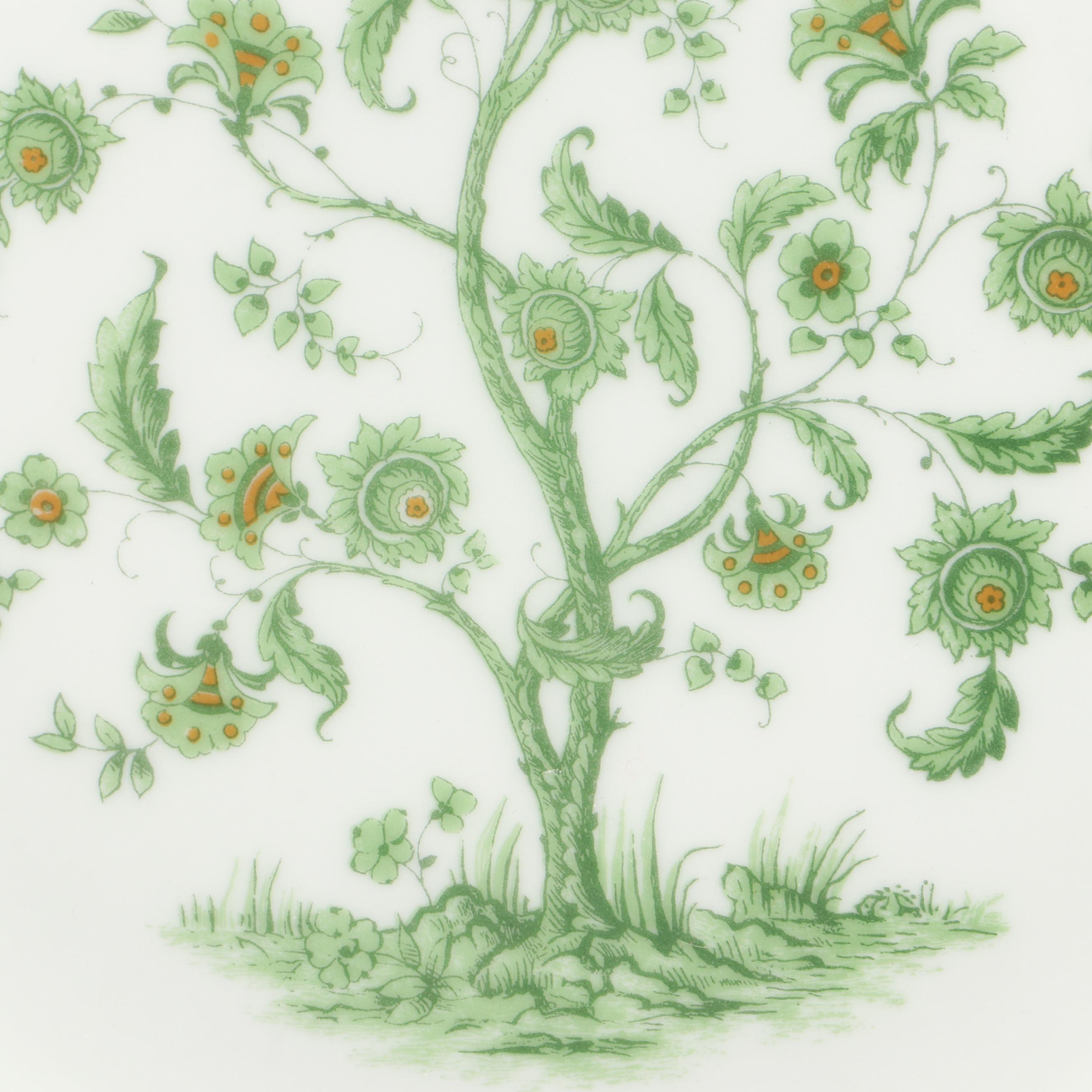 Haviland Limoges "Bonneval" Porcelain Creamer, Sugar and Dinner Plate