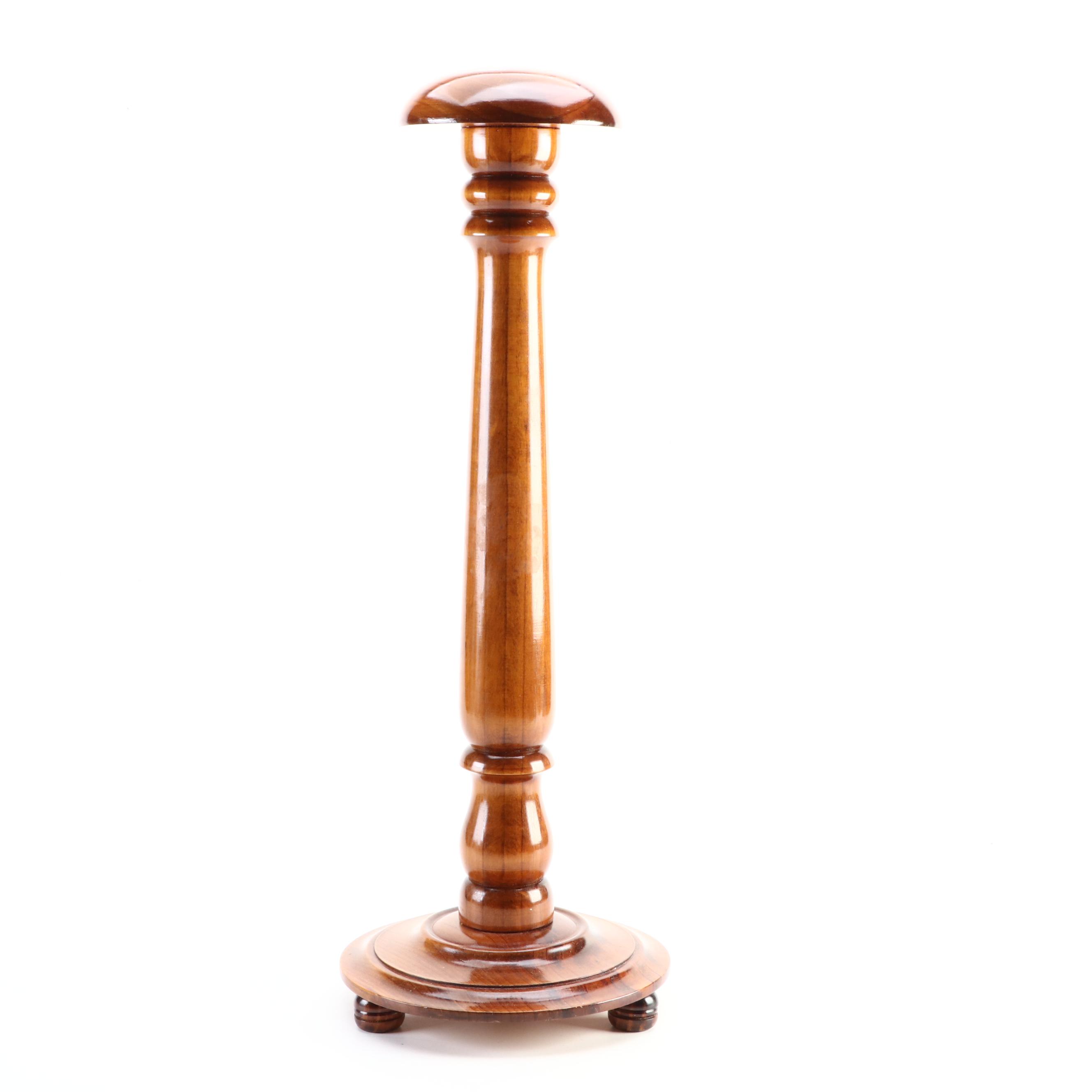 Turned Wood Hat Stand
