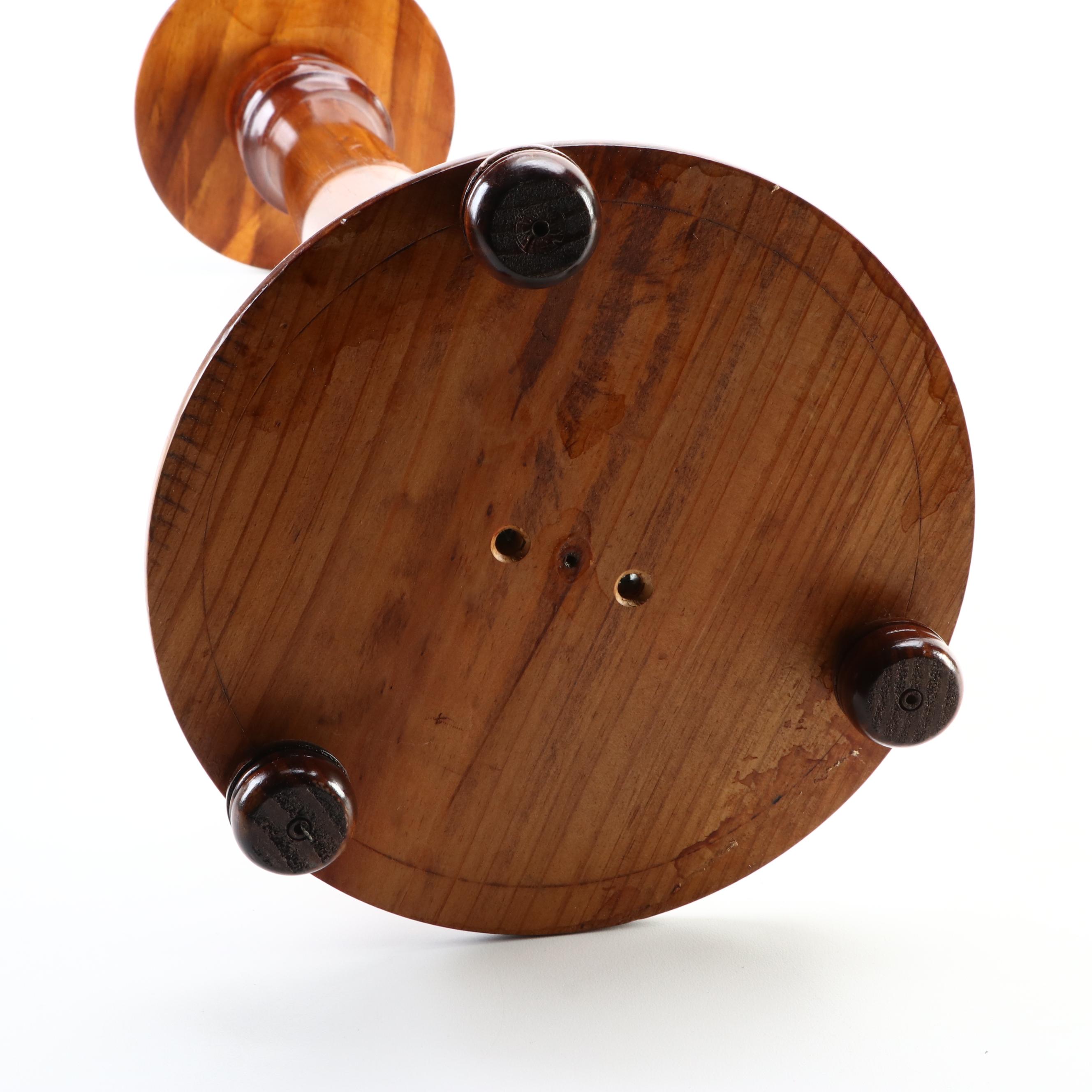 Turned Wood Hat Stand