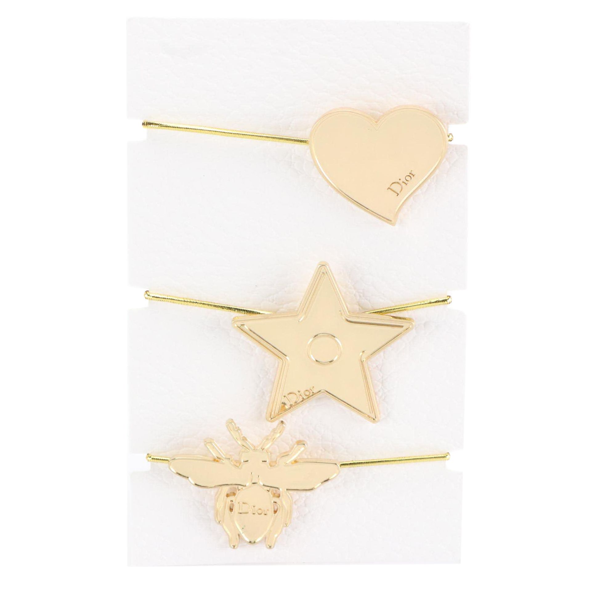 Dior Bee, Star, and Heart Hair Bands with Box