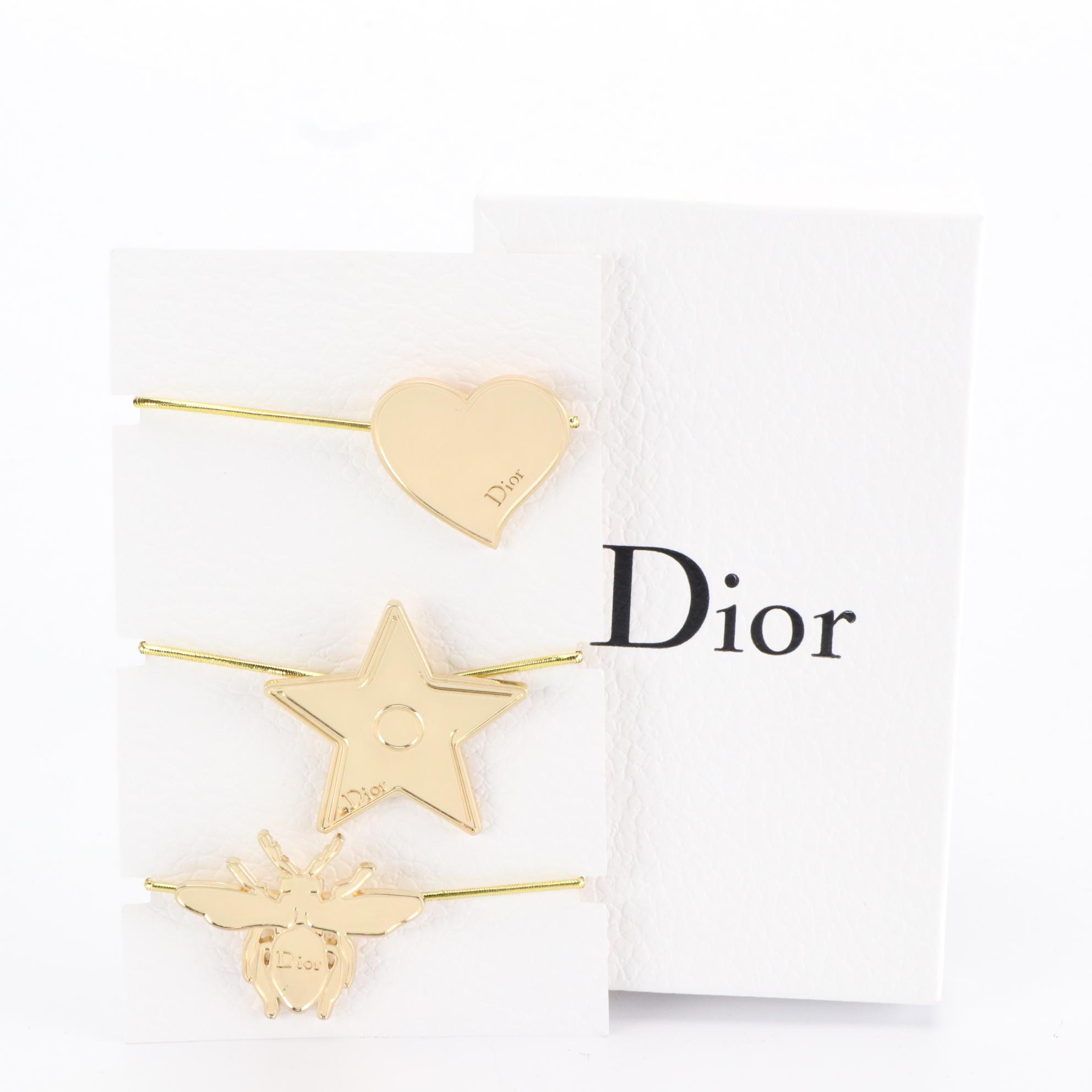 Dior Bee, Star, and Heart Hair Bands with Box