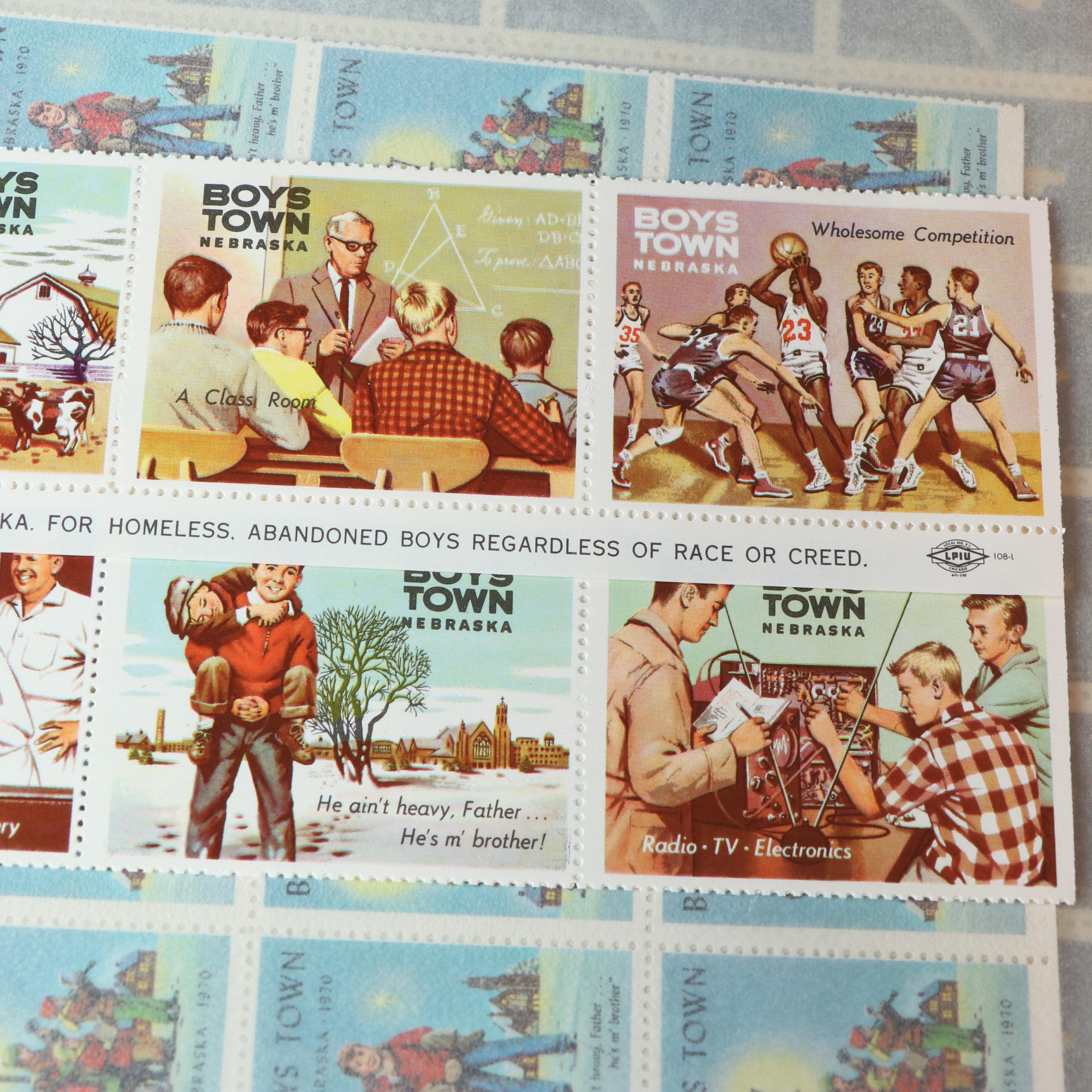 Forty Mint Sheet Files for Postage Stamp Sheets, 60s to 80s