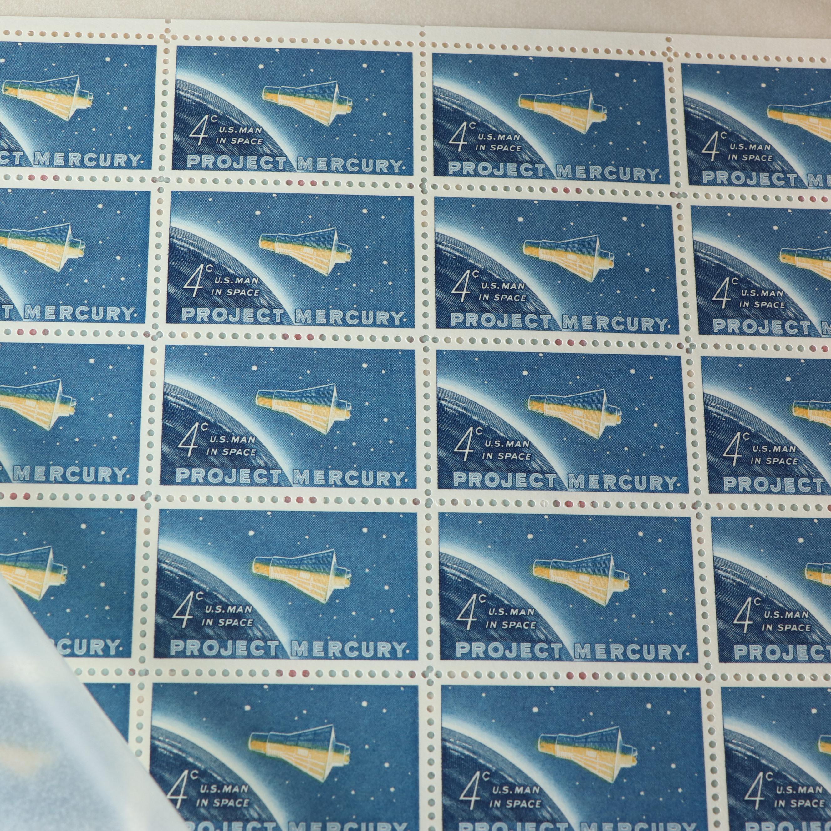 Forty Mint Sheet Files for Postage Stamp Sheets, 60s to 80s