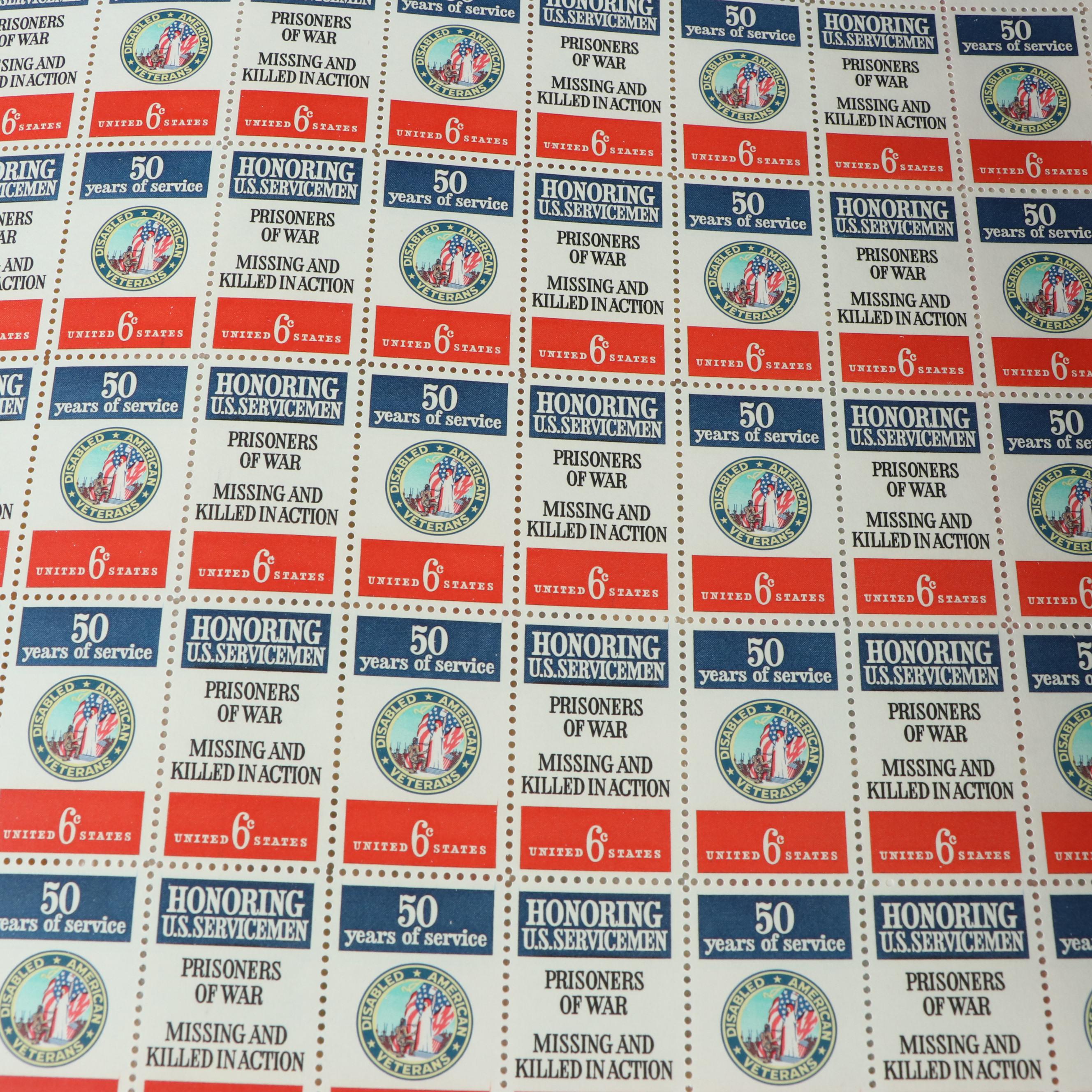 Forty Mint Sheet Files for Postage Stamp Sheets, 60s to 80s