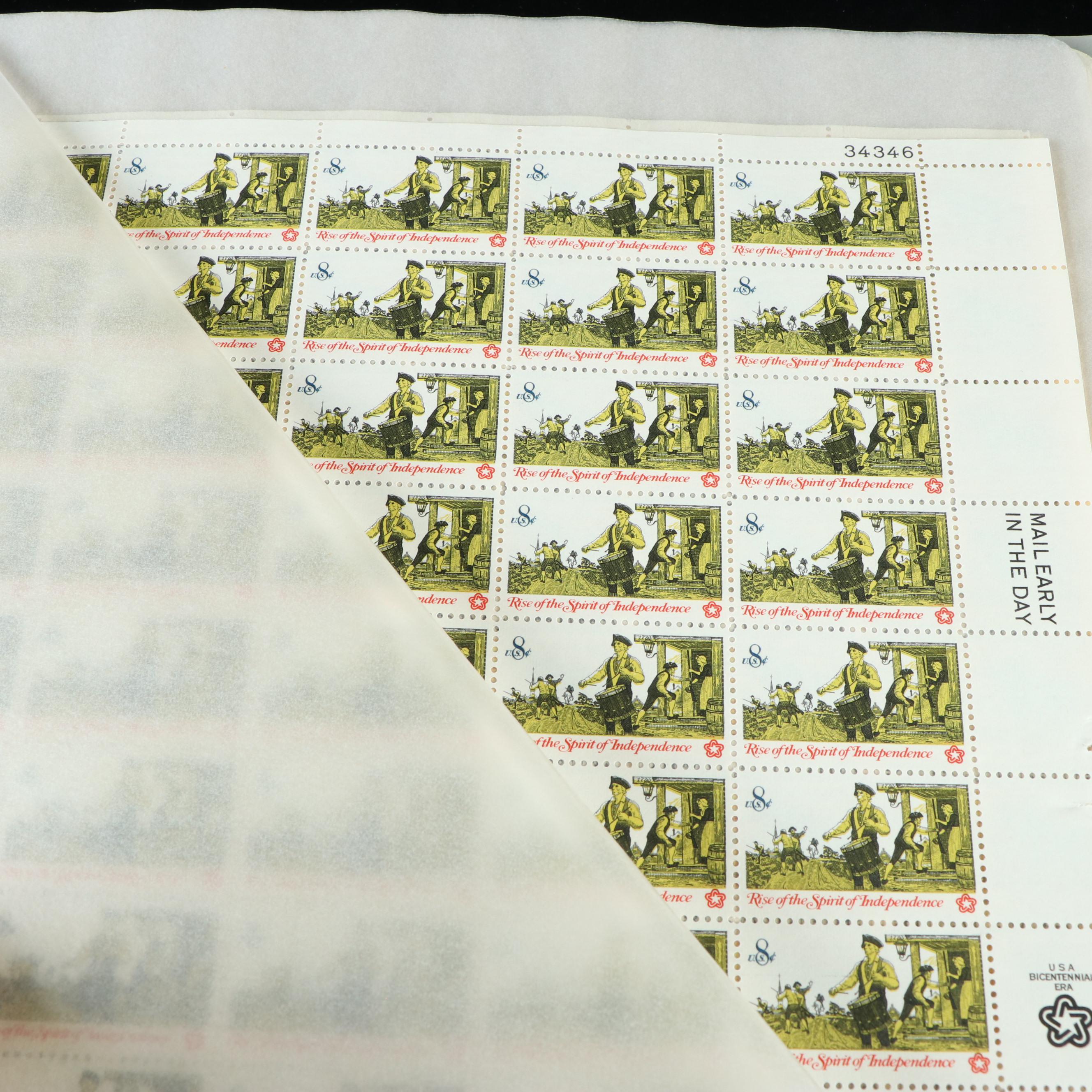 Forty Mint Sheet Files for Postage Stamp Sheets, 60s to 80s