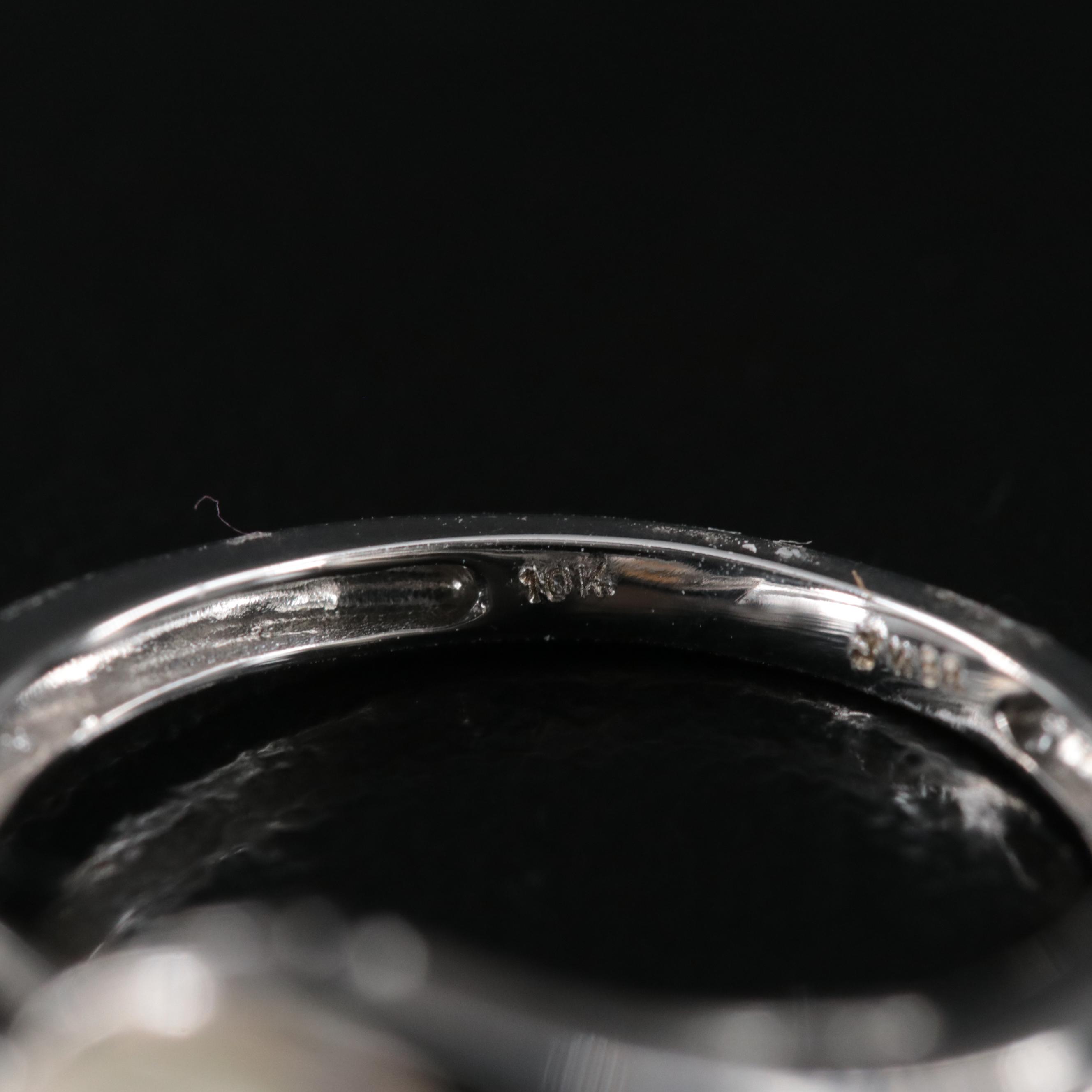 10K Pearl and Sapphire Ring