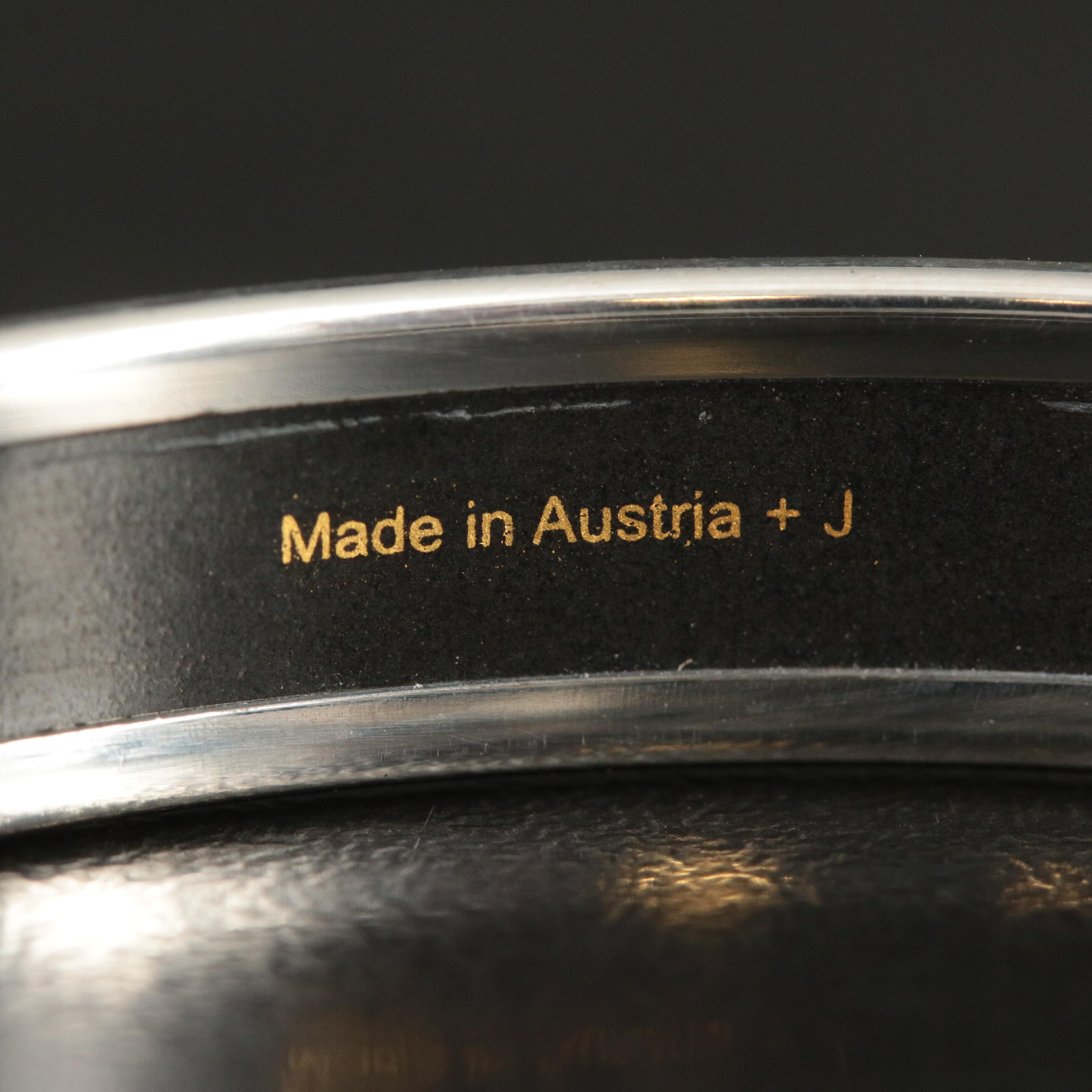 Hermès Horse and Carriage Narrow Enamel Bangle in Sky Blue