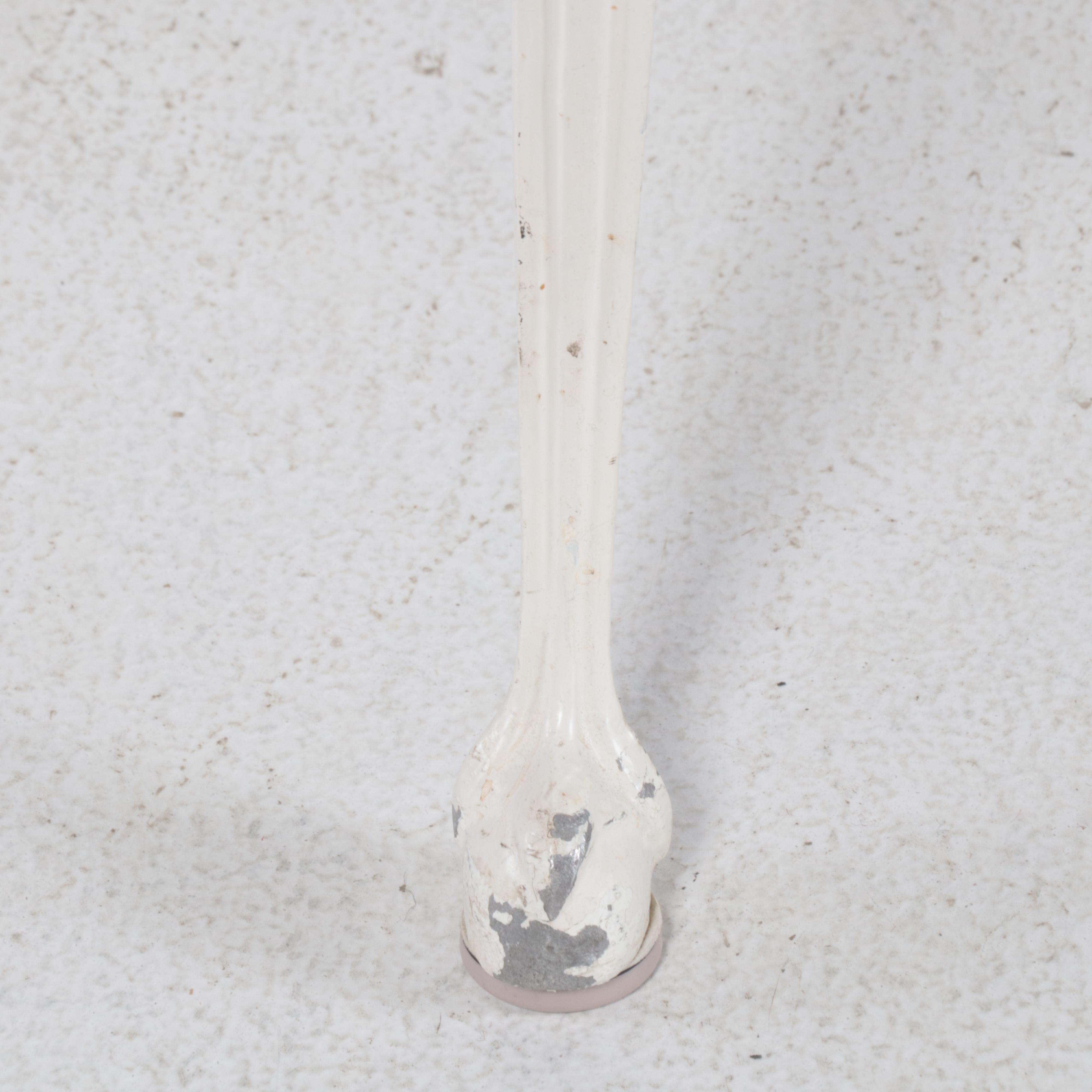 Victorian Style Cast Metal Patio Dining Set with Stone Top, Mid to Late 20th C.