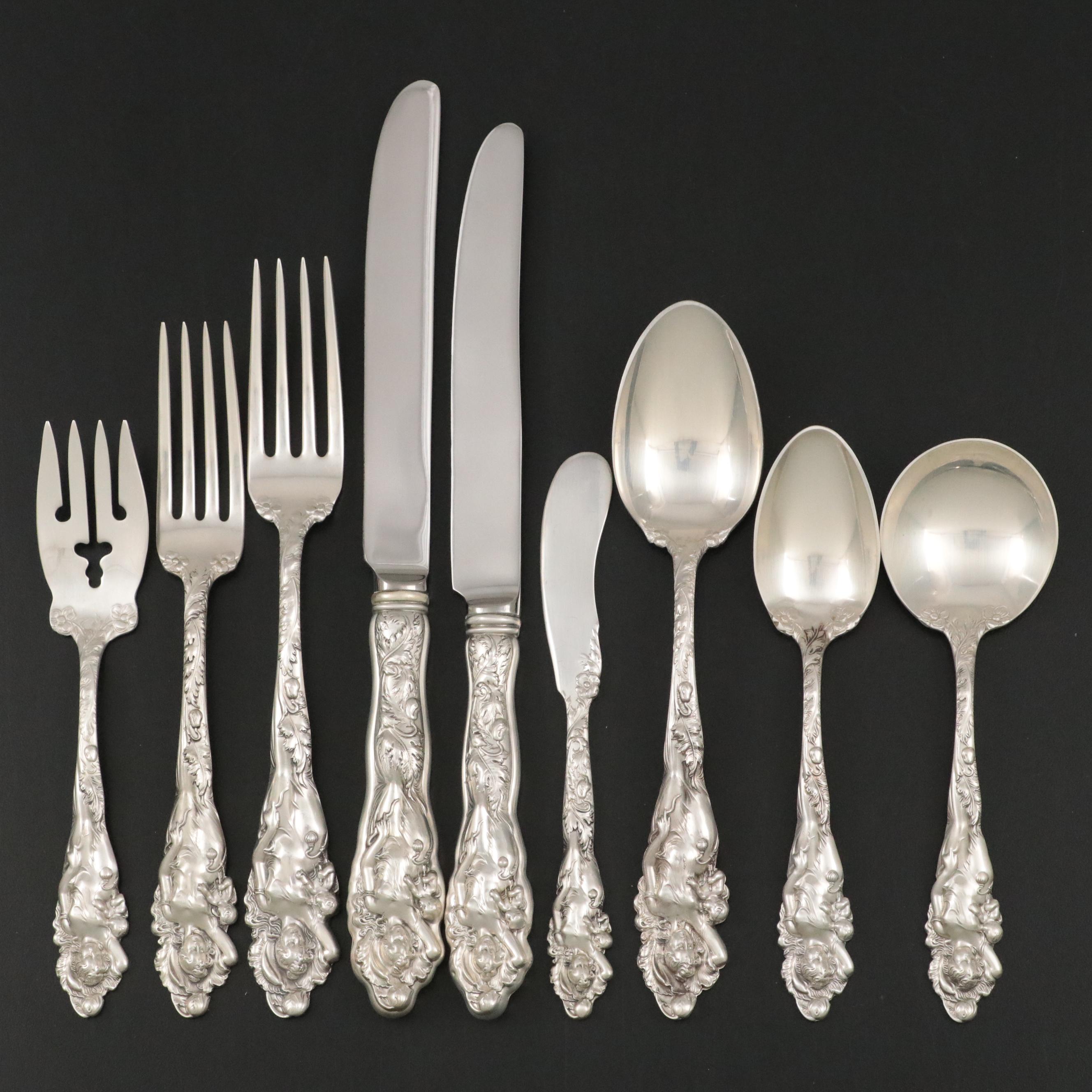 Reed & Barton "Love Disarmed" Sterling Silver Flatware Service for Twelve
