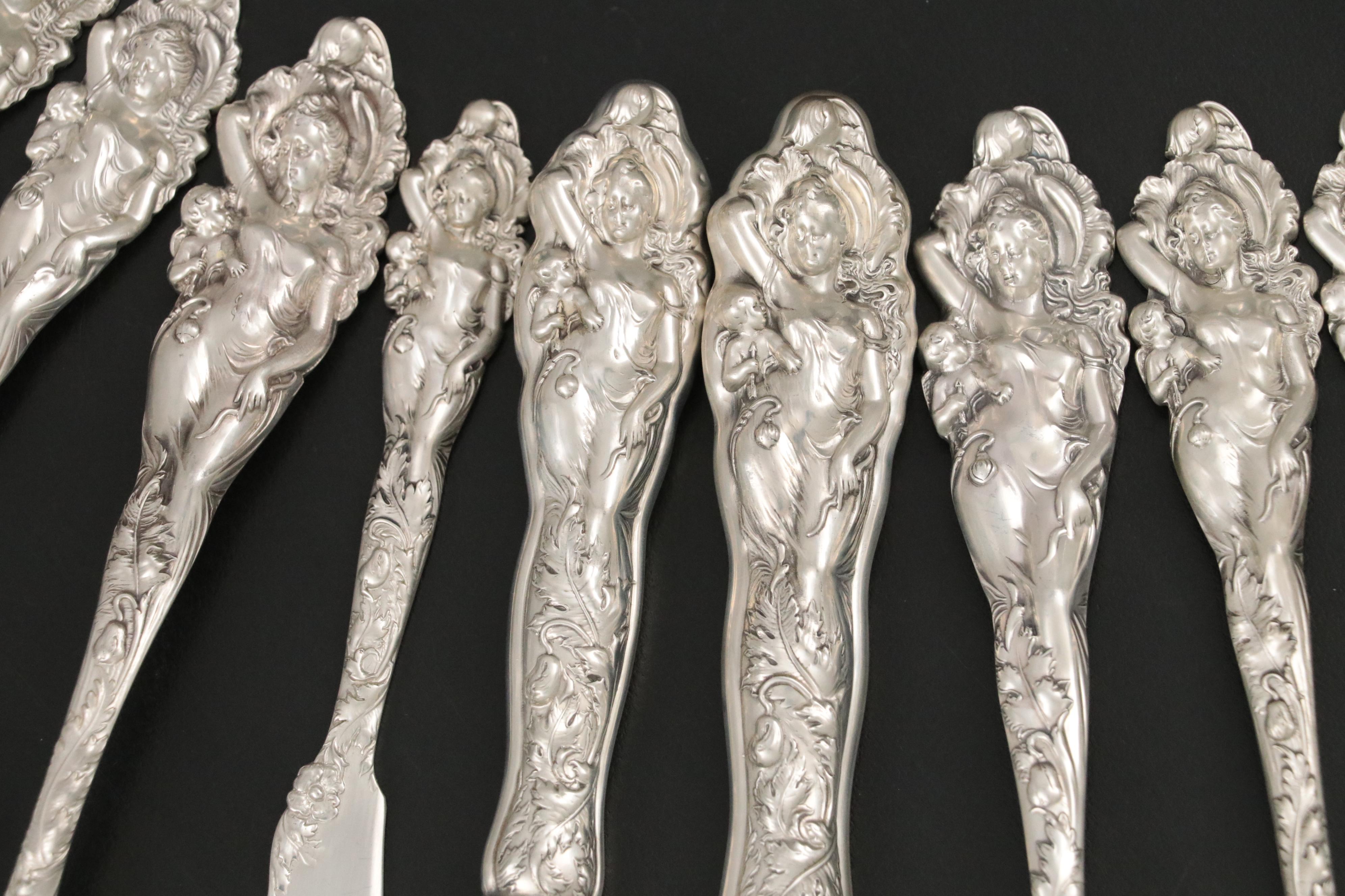 Reed & Barton "Love Disarmed" Sterling Silver Flatware Service for Twelve