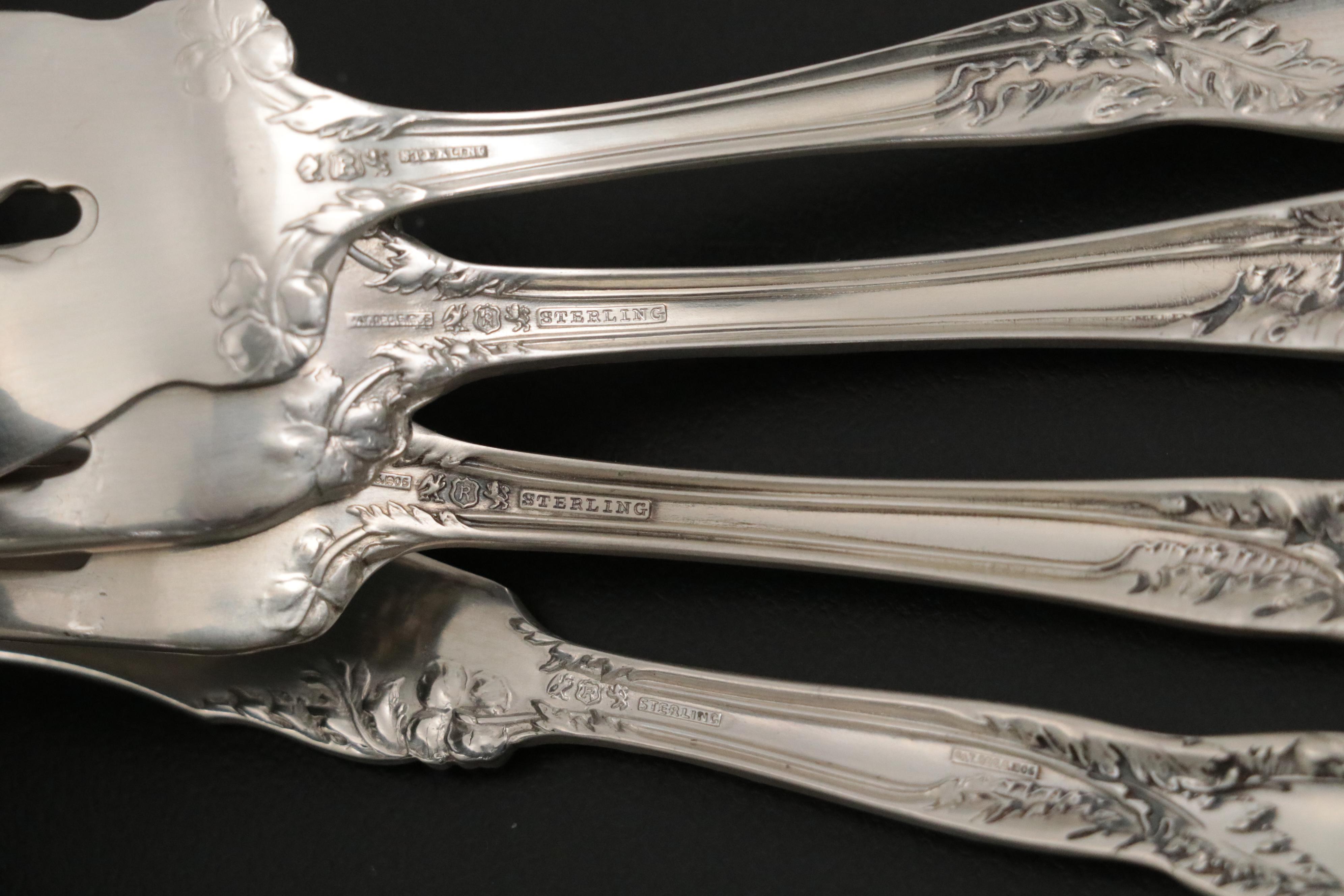Reed & Barton "Love Disarmed" Sterling Silver Flatware Service for Twelve