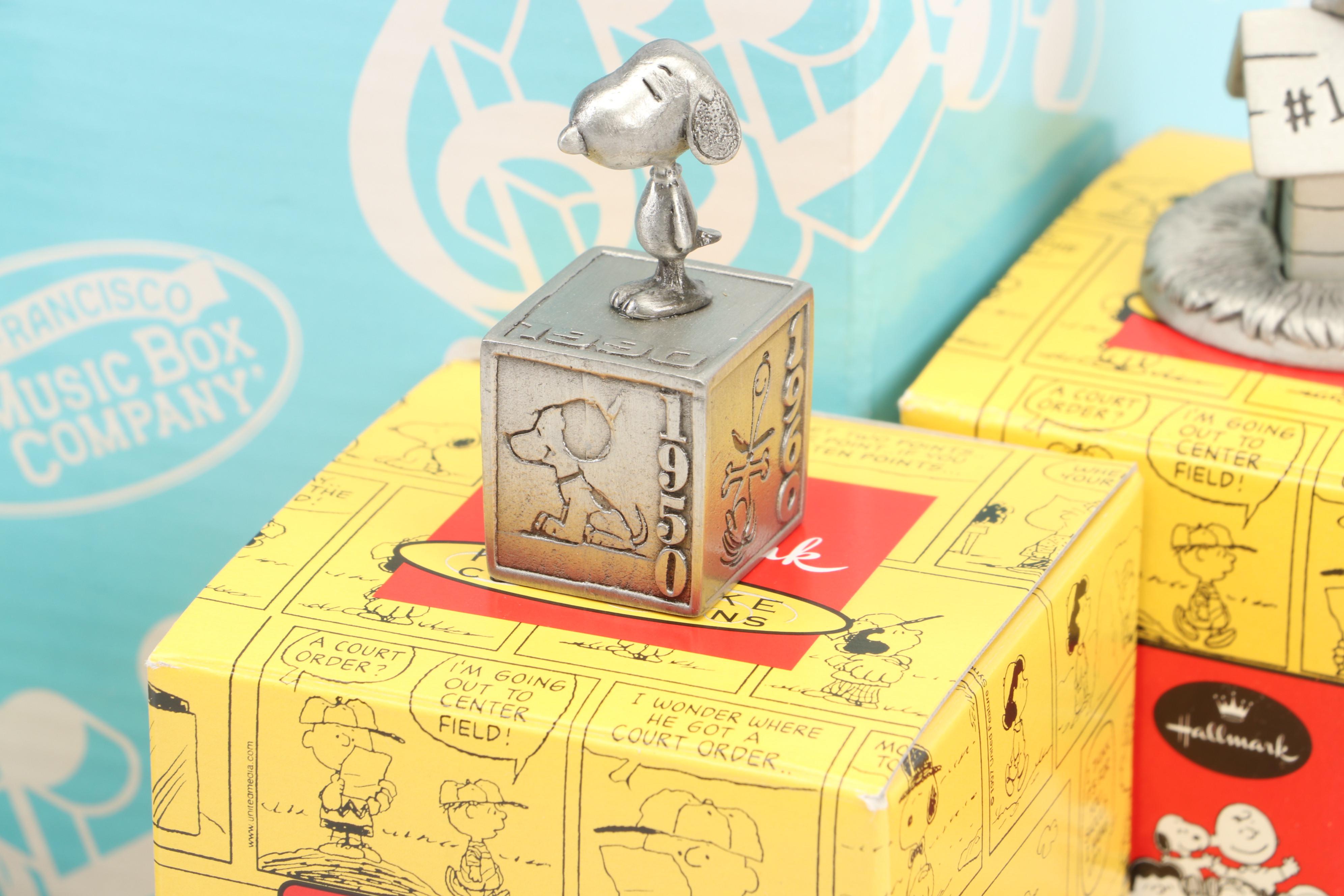 The San Francisco Resin Music Box with Hallmark Metal Figurines and More