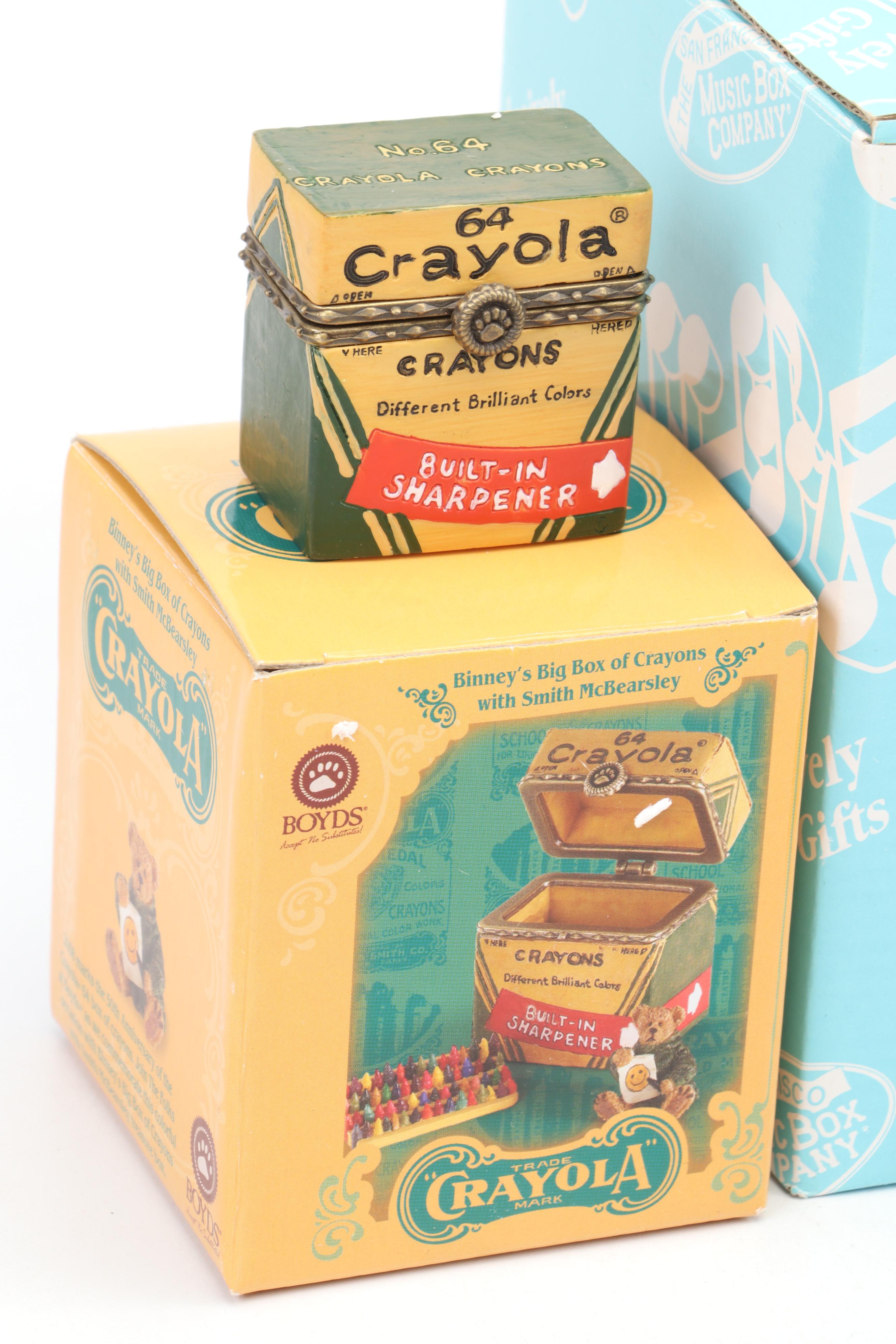 The San Francisco Resin Music Box with Hallmark Metal Figurines and More