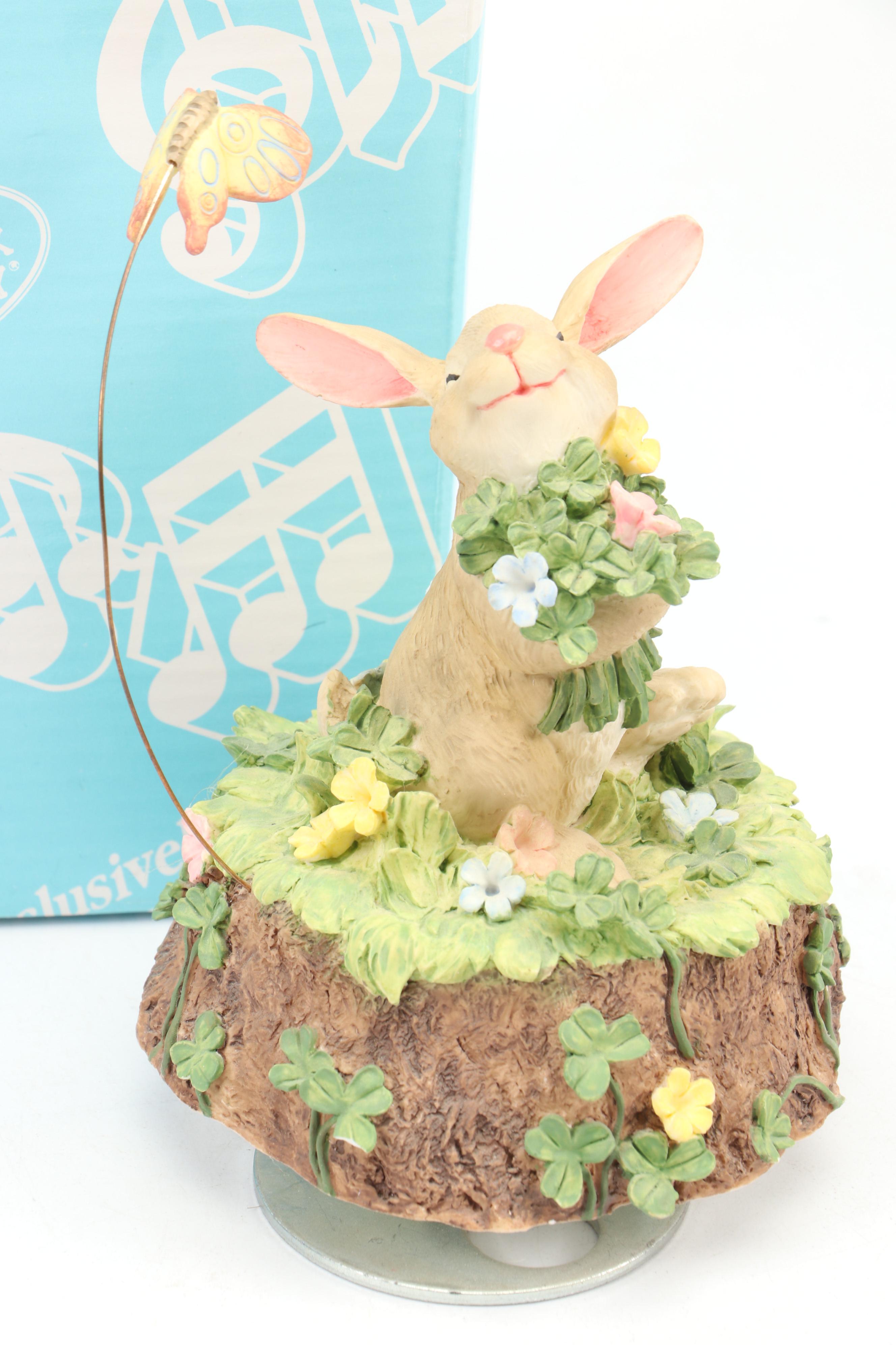 The San Francisco Resin Music Box with Hallmark Metal Figurines and More