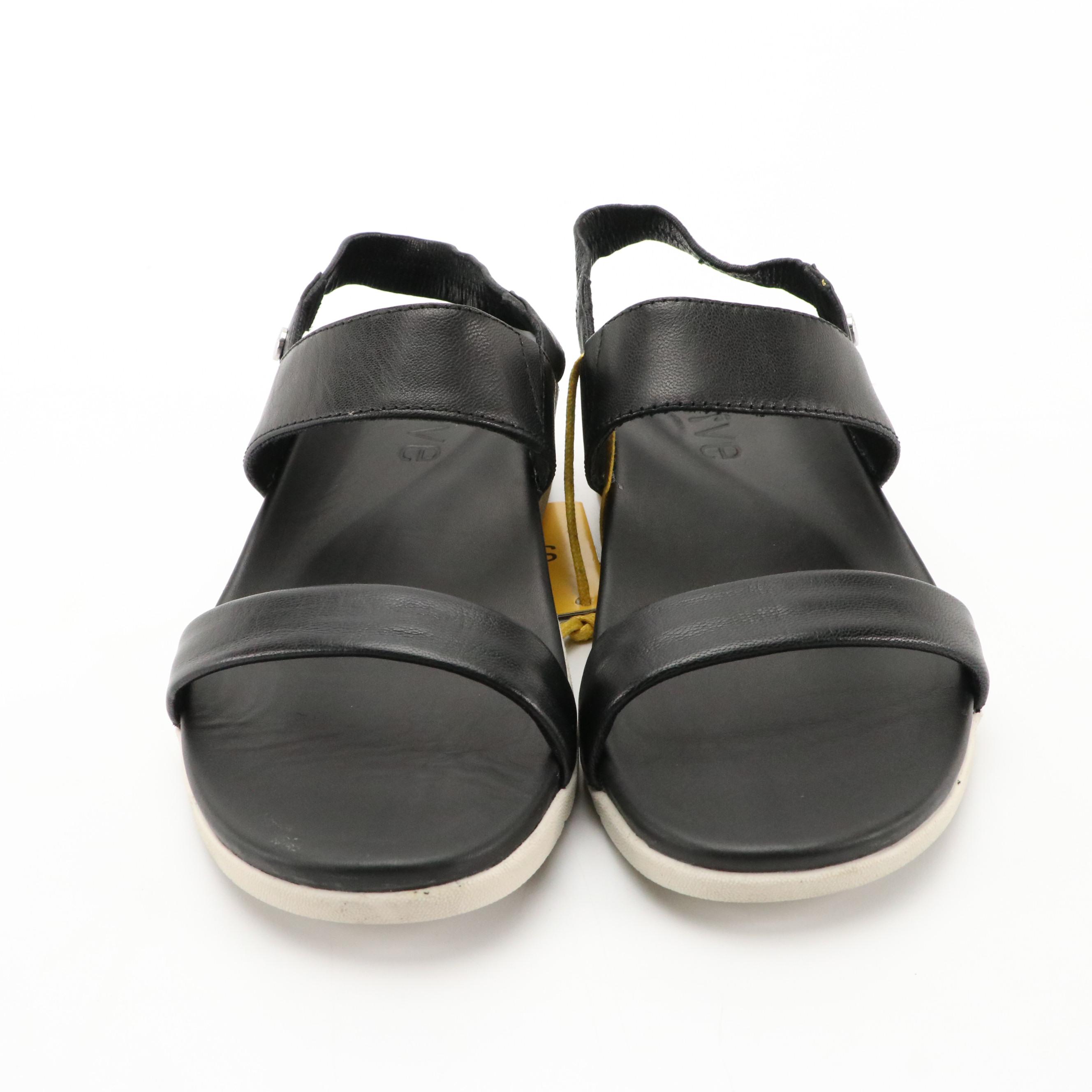 Strive Isla Black Leather Walking Sandals, New in Boxes