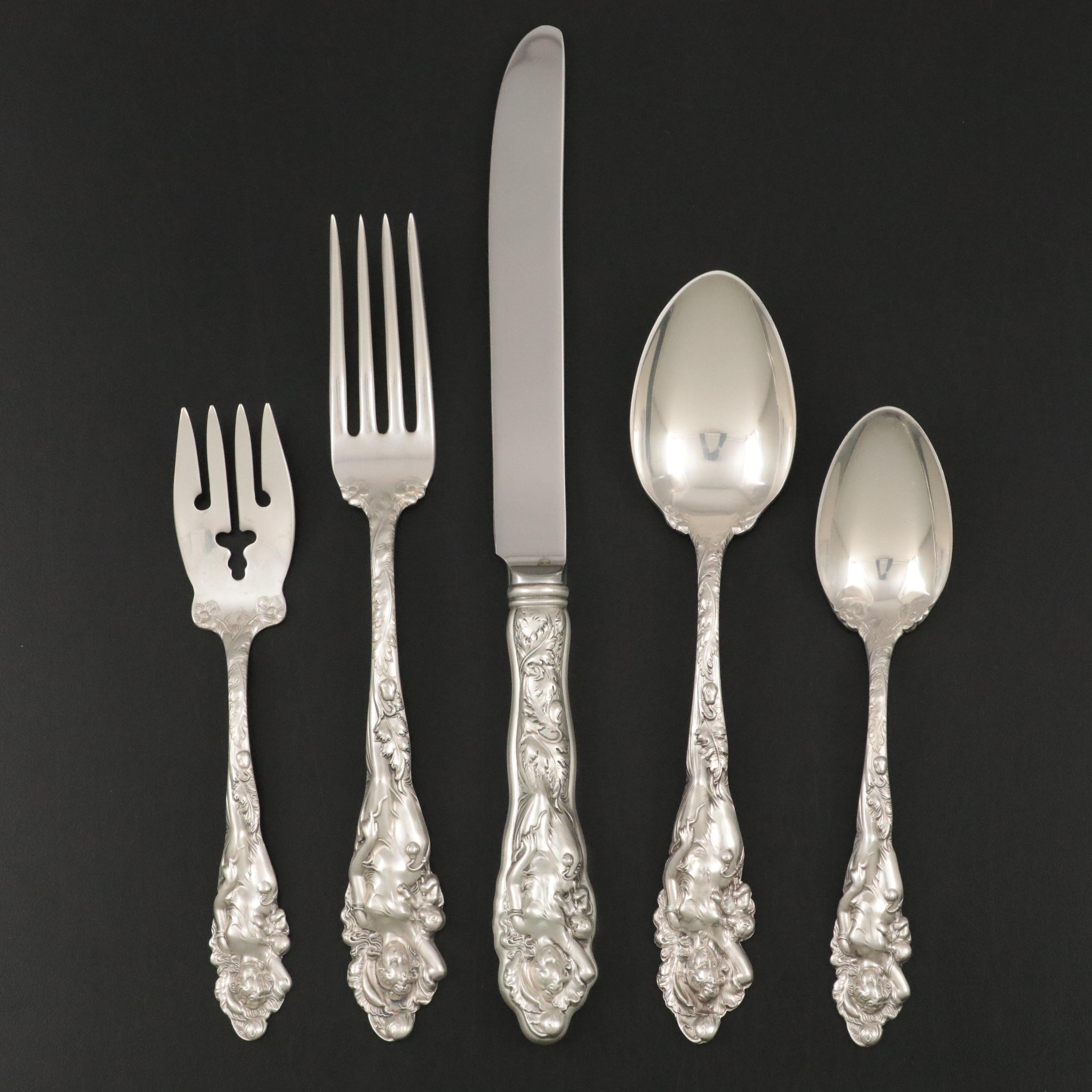 Reed & Barton "Love Disarmed" Sterling Silver Flatware Service for Eight