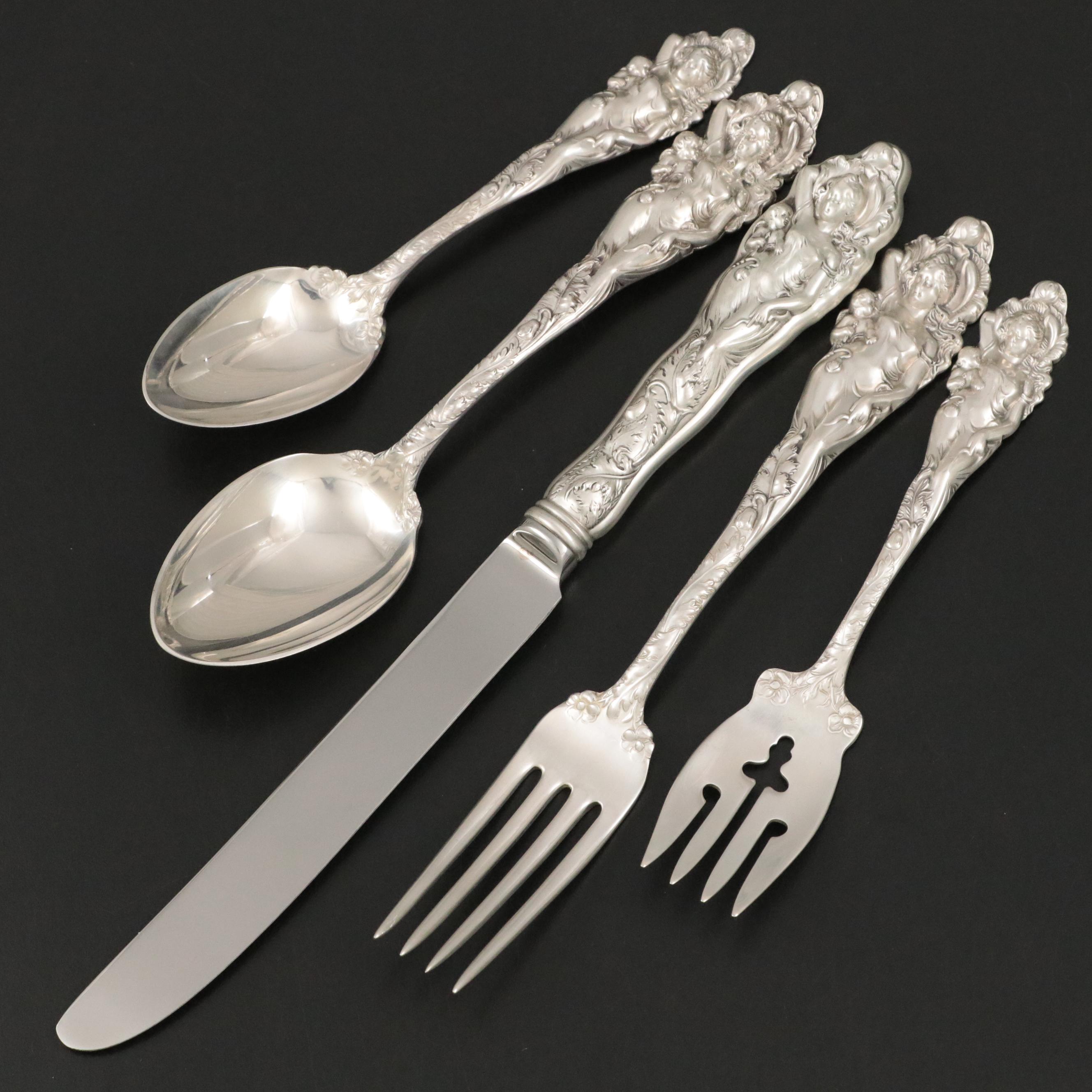 Reed & Barton "Love Disarmed" Sterling Silver Flatware Service for Eight