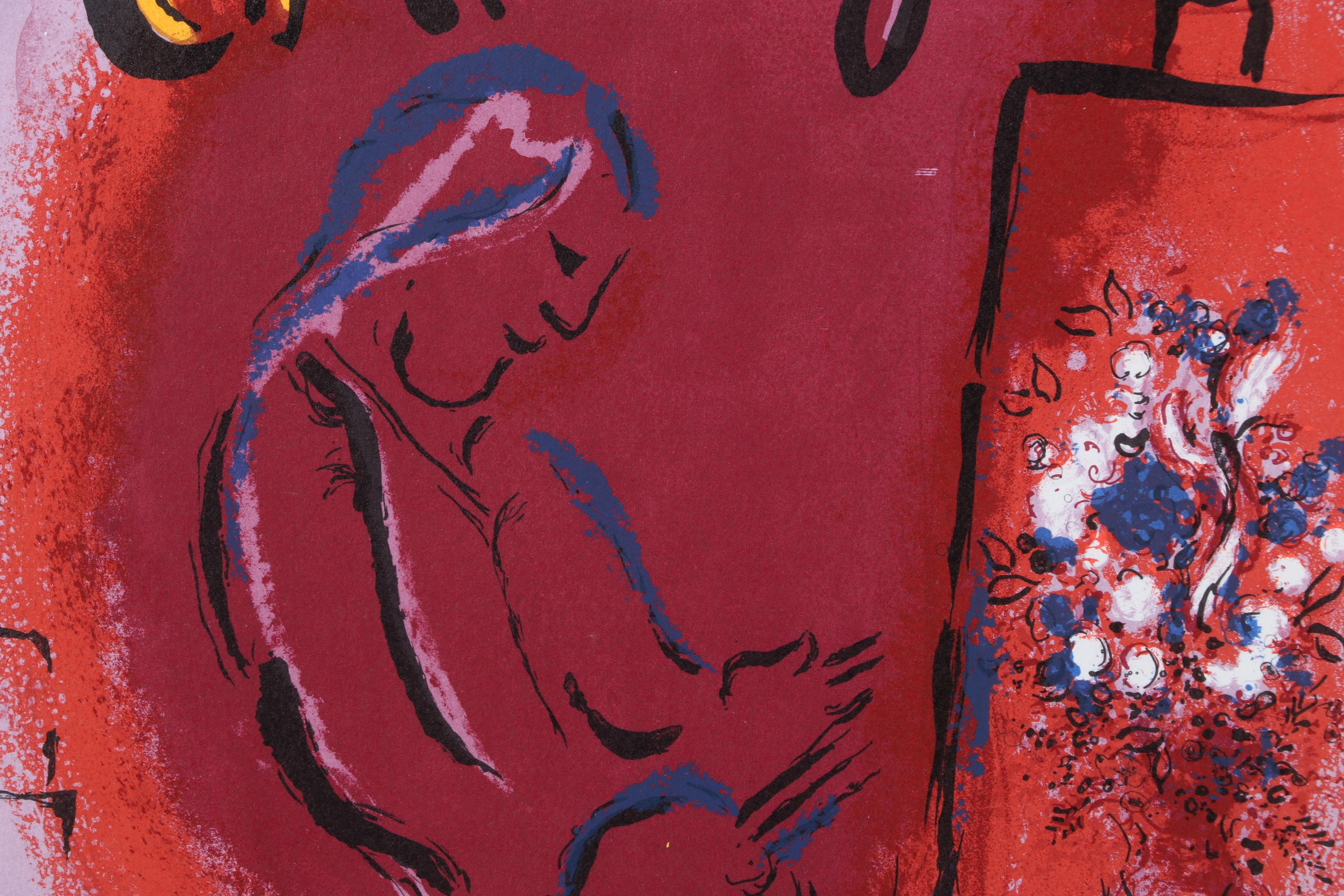 Marc Chagall Color Lithograph From "The Lithographs of Chagall," 1963