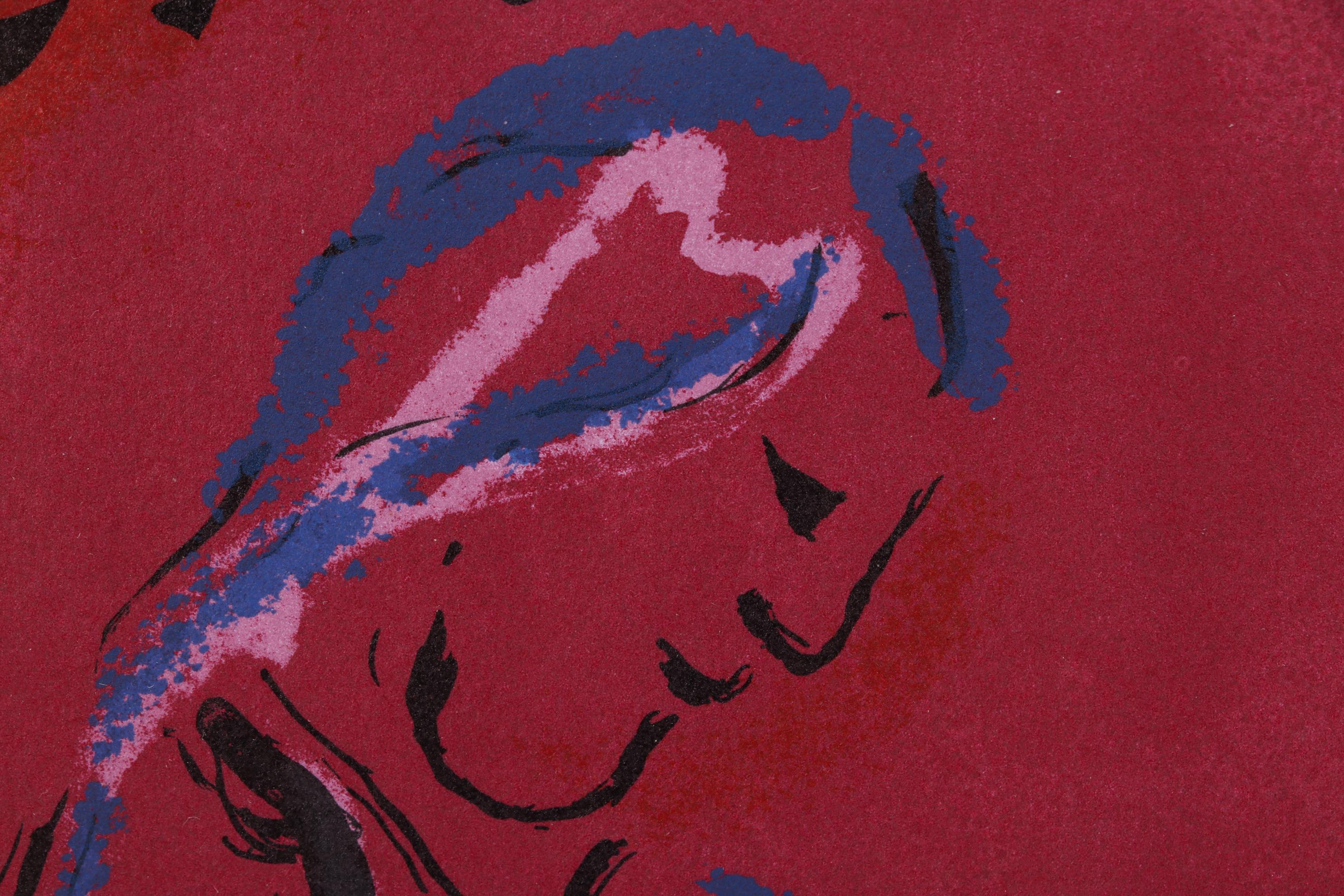 Marc Chagall Color Lithograph From "The Lithographs of Chagall," 1963