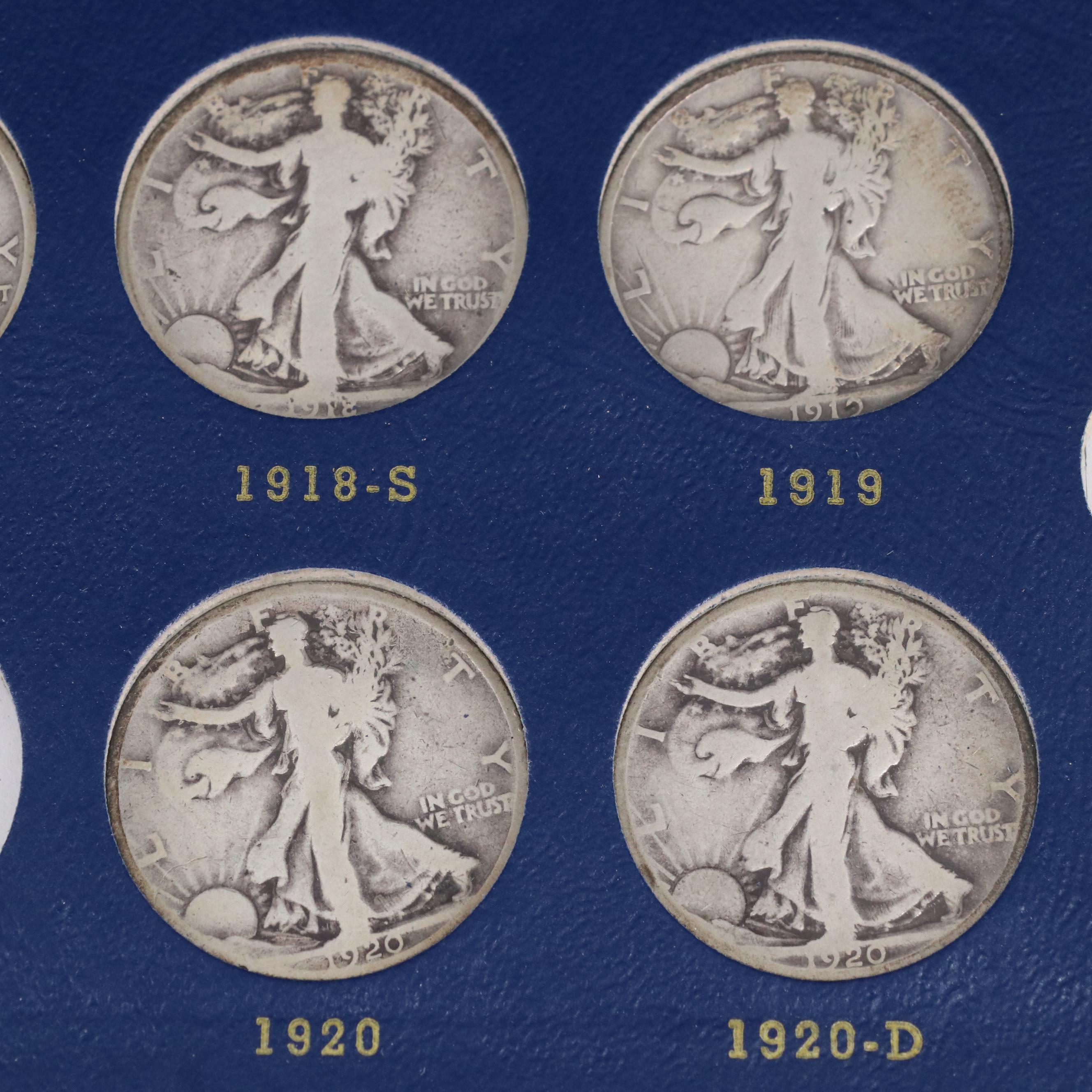 Whitman Binder of Walking Liberty Half Dollars, 1917 to 1940