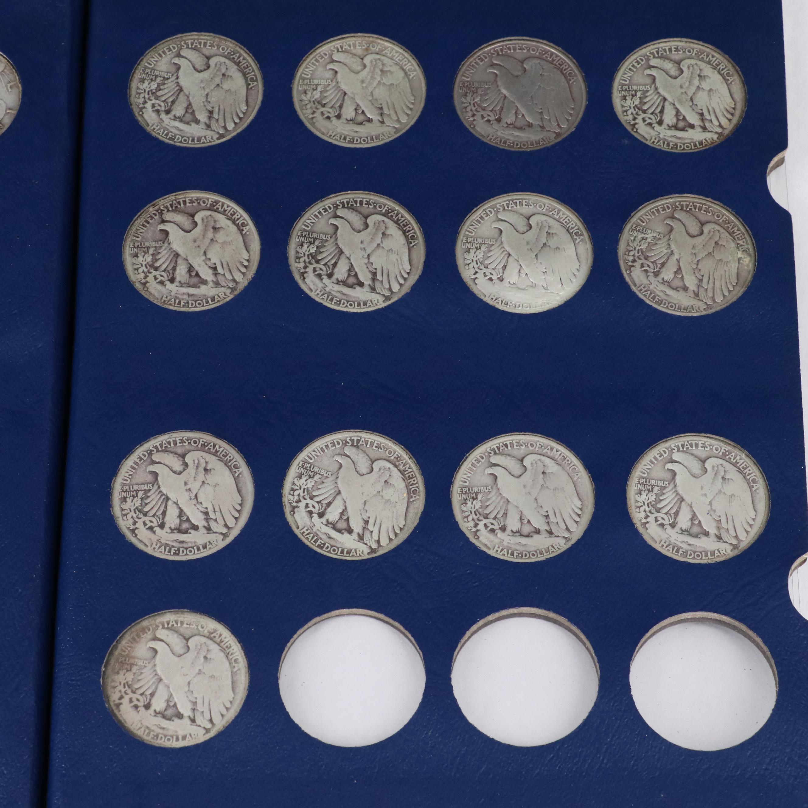 Whitman Binder of Walking Liberty Half Dollars, 1917 to 1940