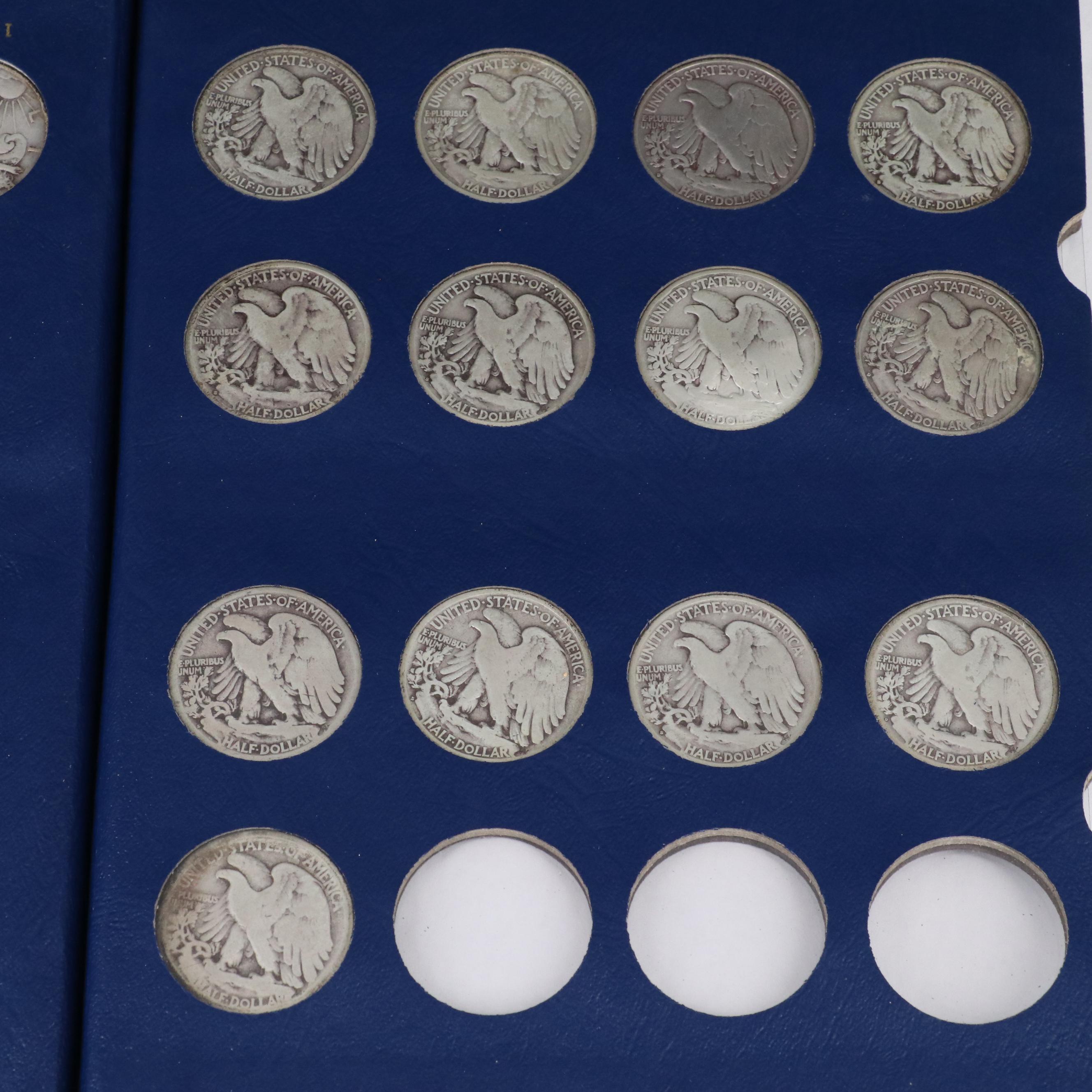 Whitman Binder of Walking Liberty Half Dollars, 1917 to 1940