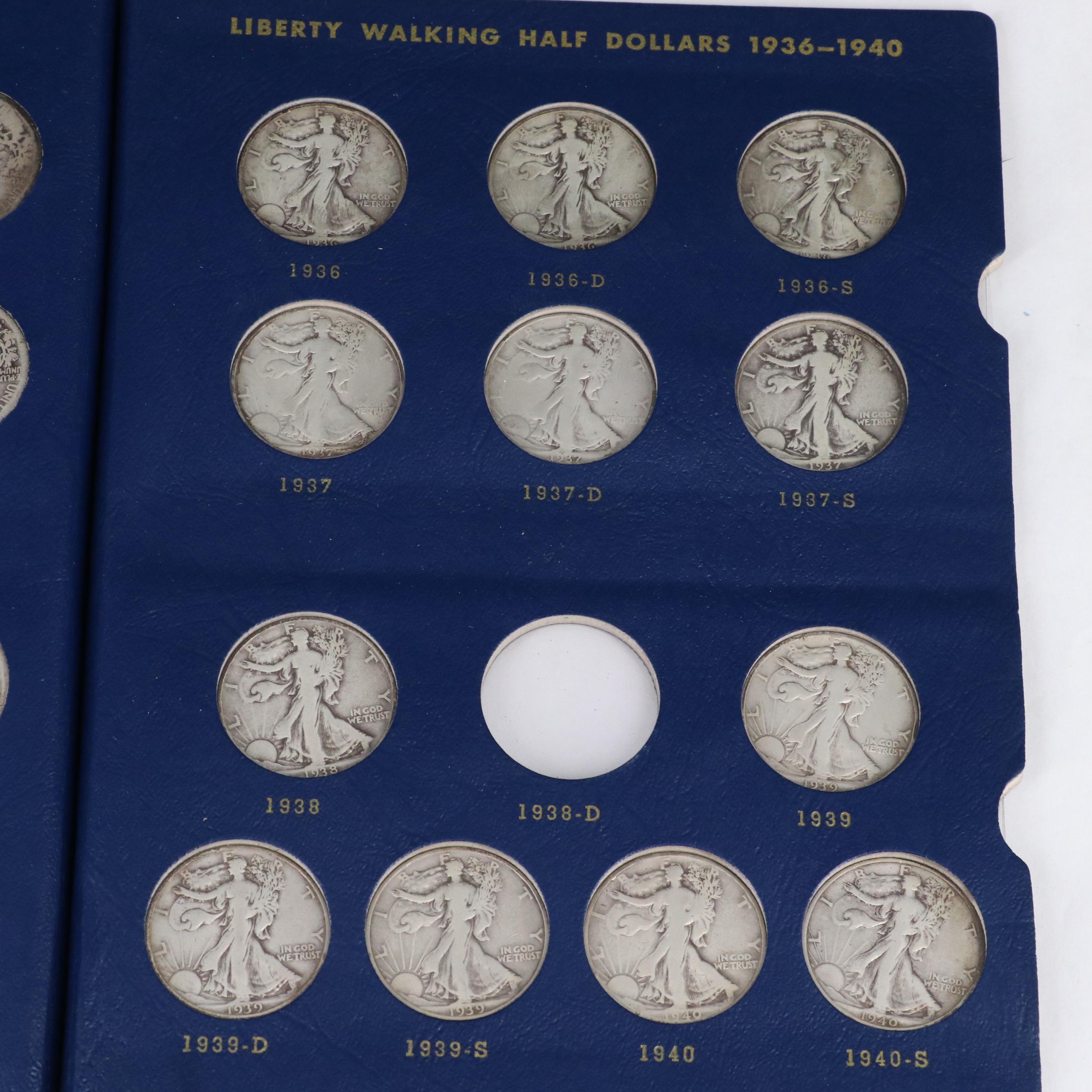 Whitman Binder of Walking Liberty Half Dollars, 1917 to 1940