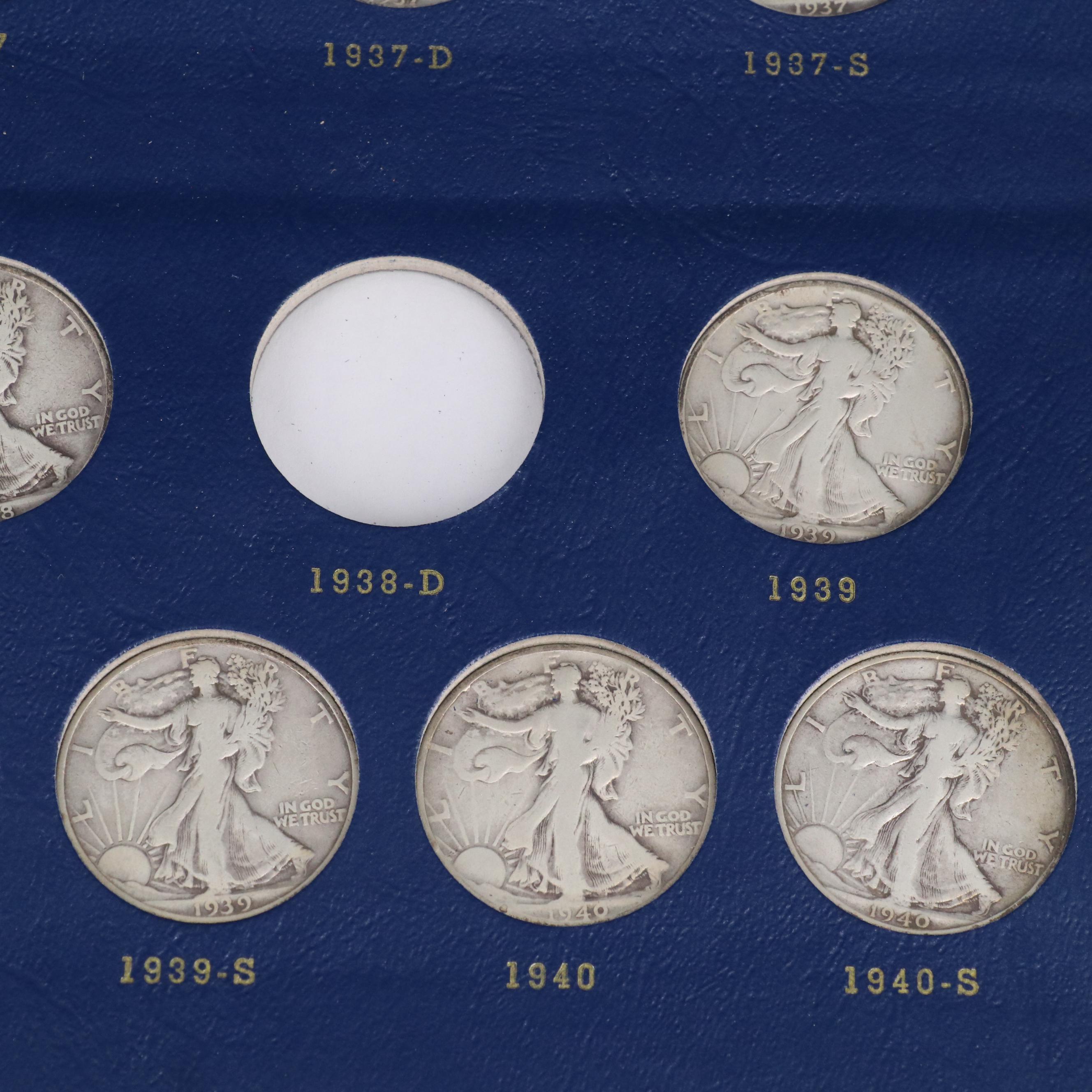 Whitman Binder of Walking Liberty Half Dollars, 1917 to 1940