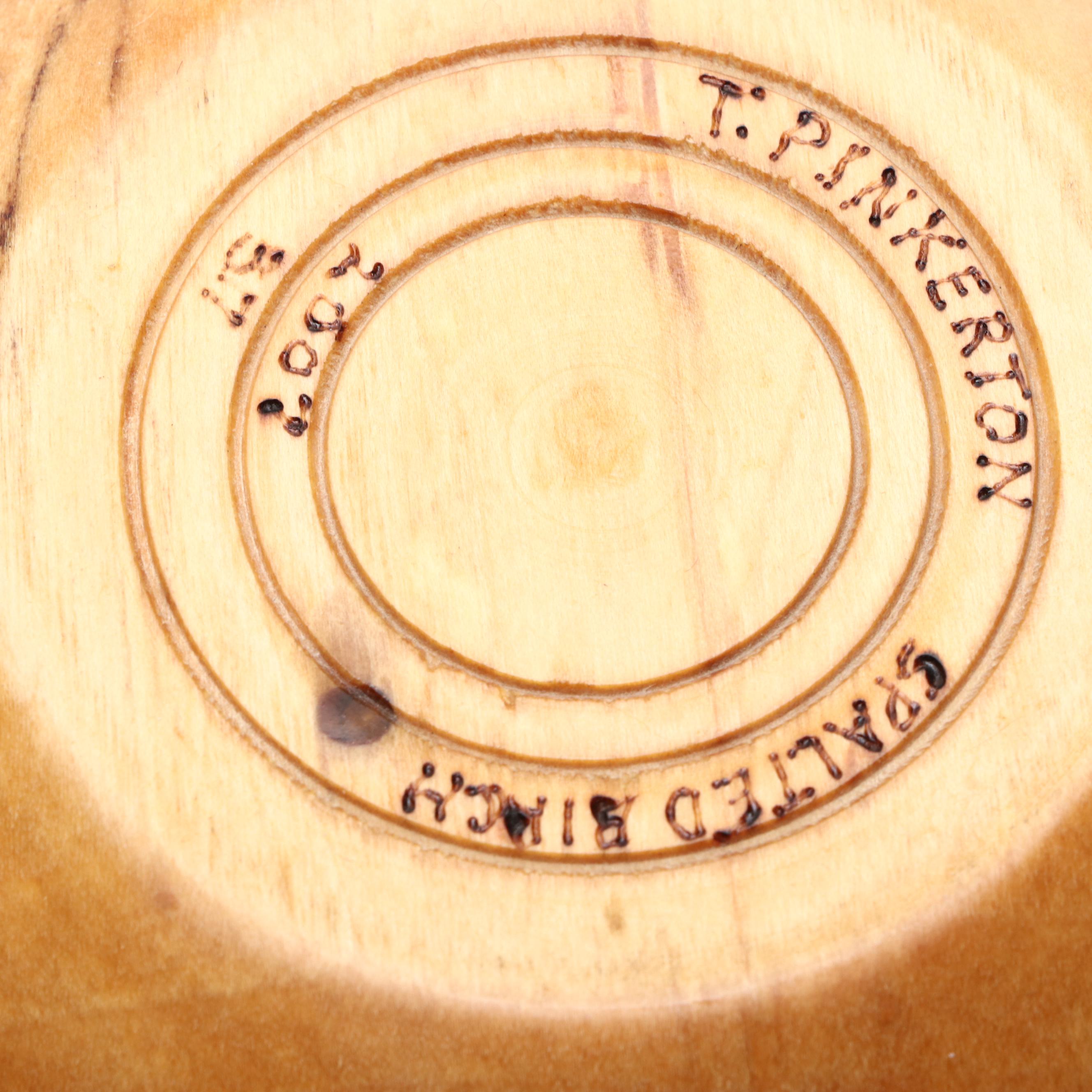 Tad Pinkerton Spalted Birch Turned Wood Bowls with K. Berger Wood Bowl