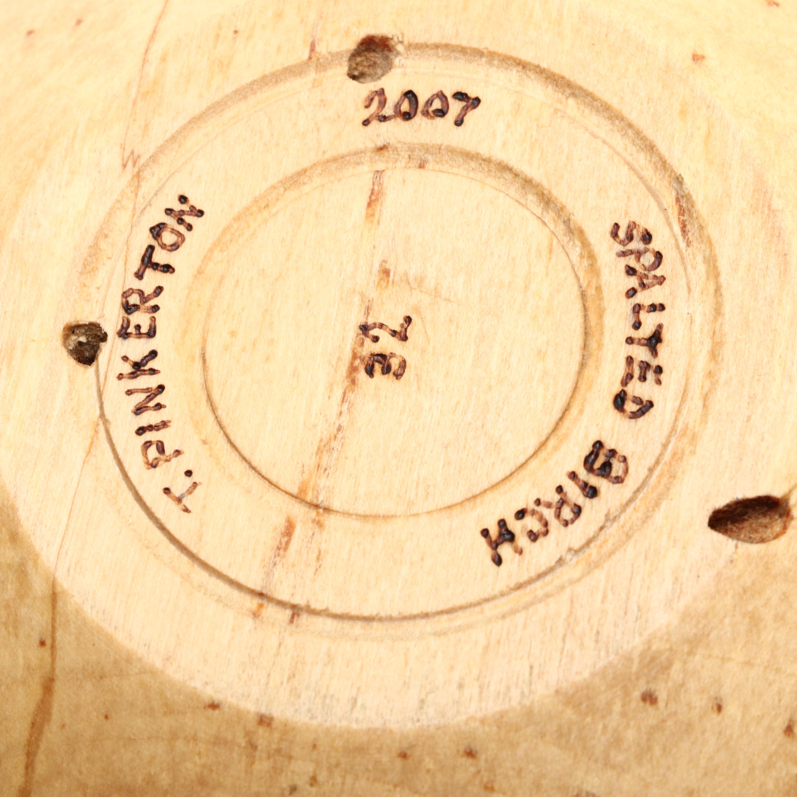 Tad Pinkerton Spalted Birch Turned Wood Bowls with K. Berger Wood Bowl