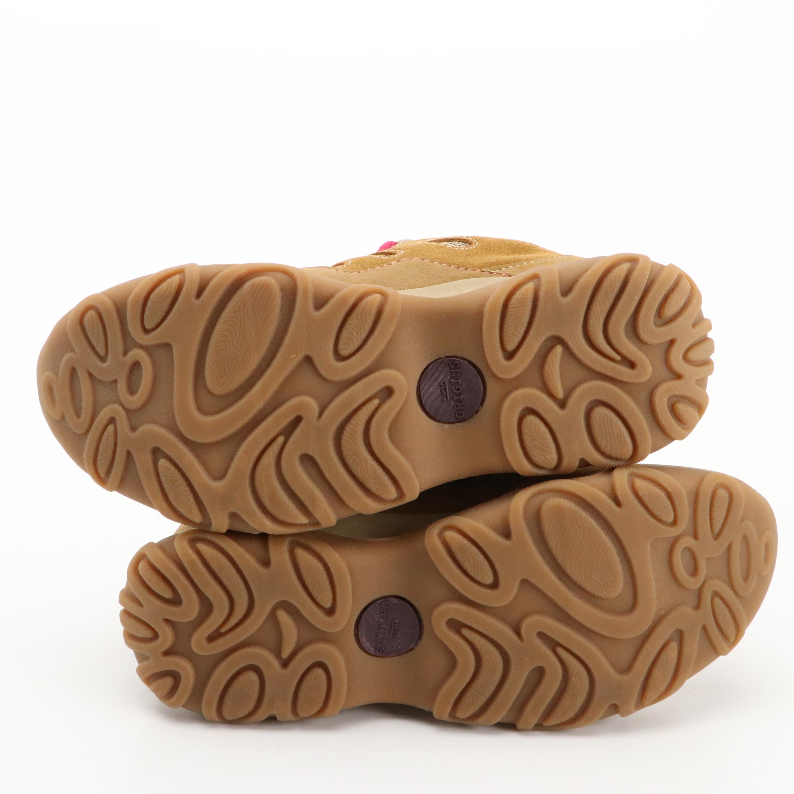 Earth Origins Tristan Hiking Shoes in Cinnamon Suede with Boxes, NWT