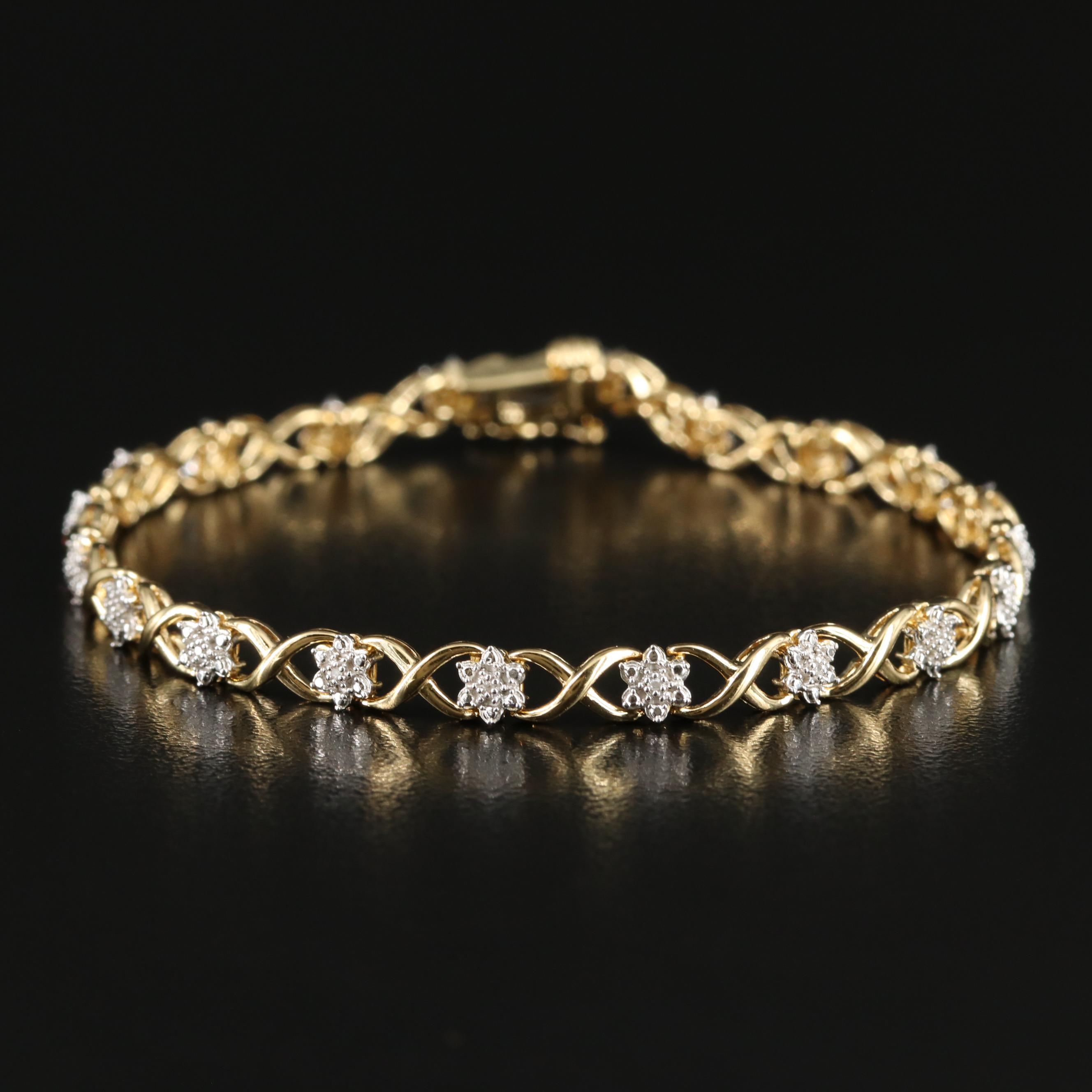 Sterling Diamond Bracelet