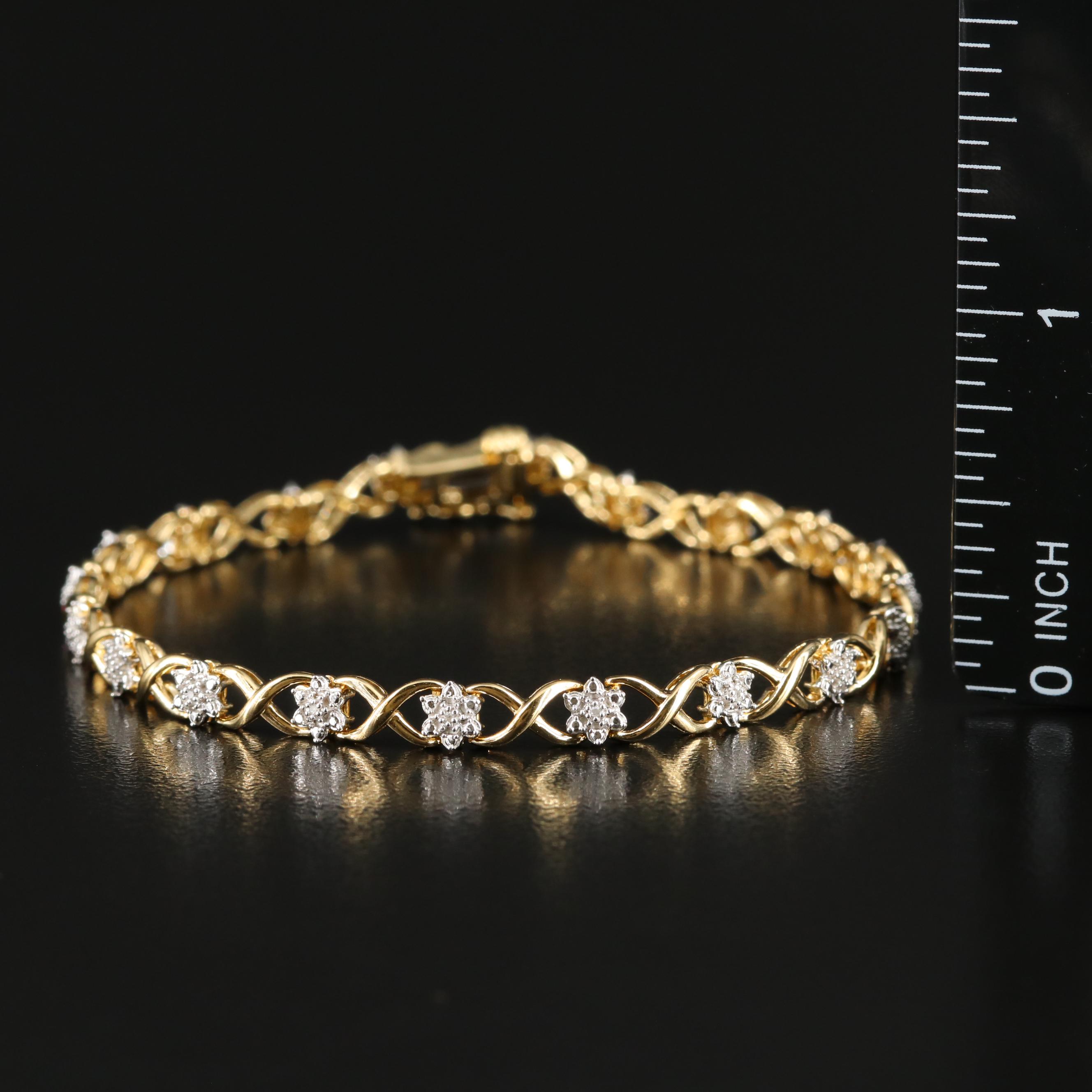 Sterling Diamond Bracelet