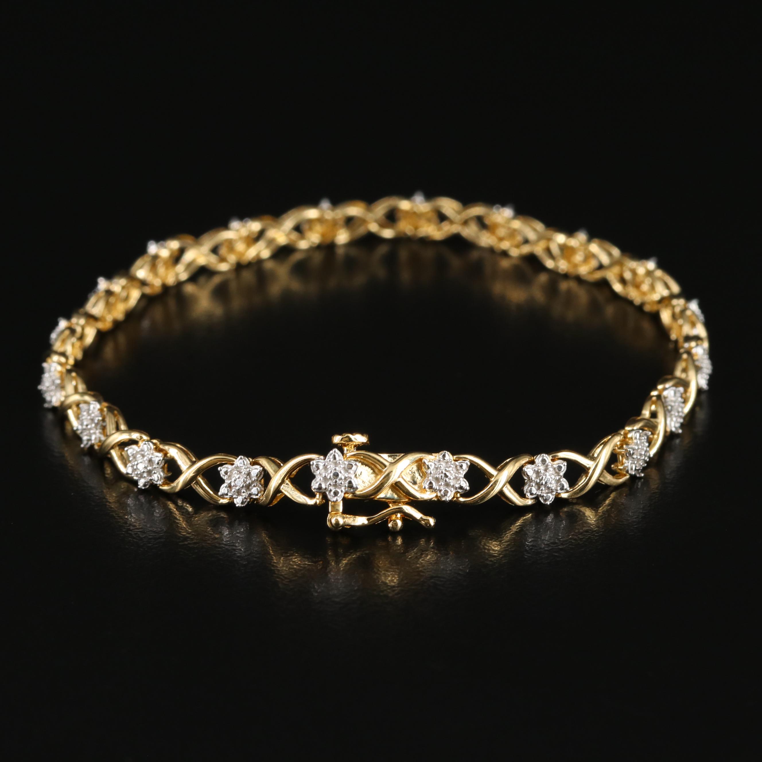 Sterling Diamond Bracelet