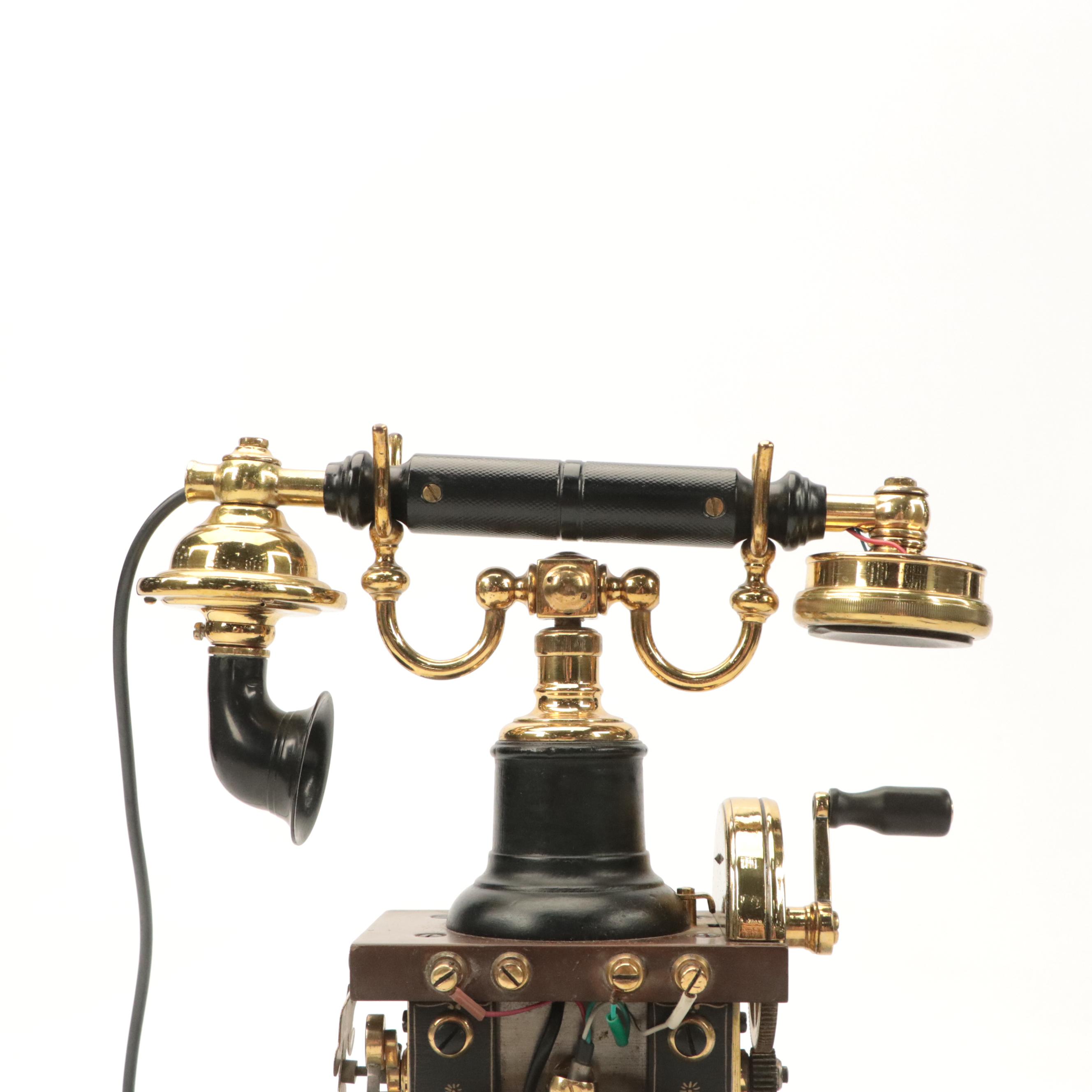 L.M. Ericsson & Co. "Eiffel Tower" Cast Iron and Brass Crank Rotary Telephone