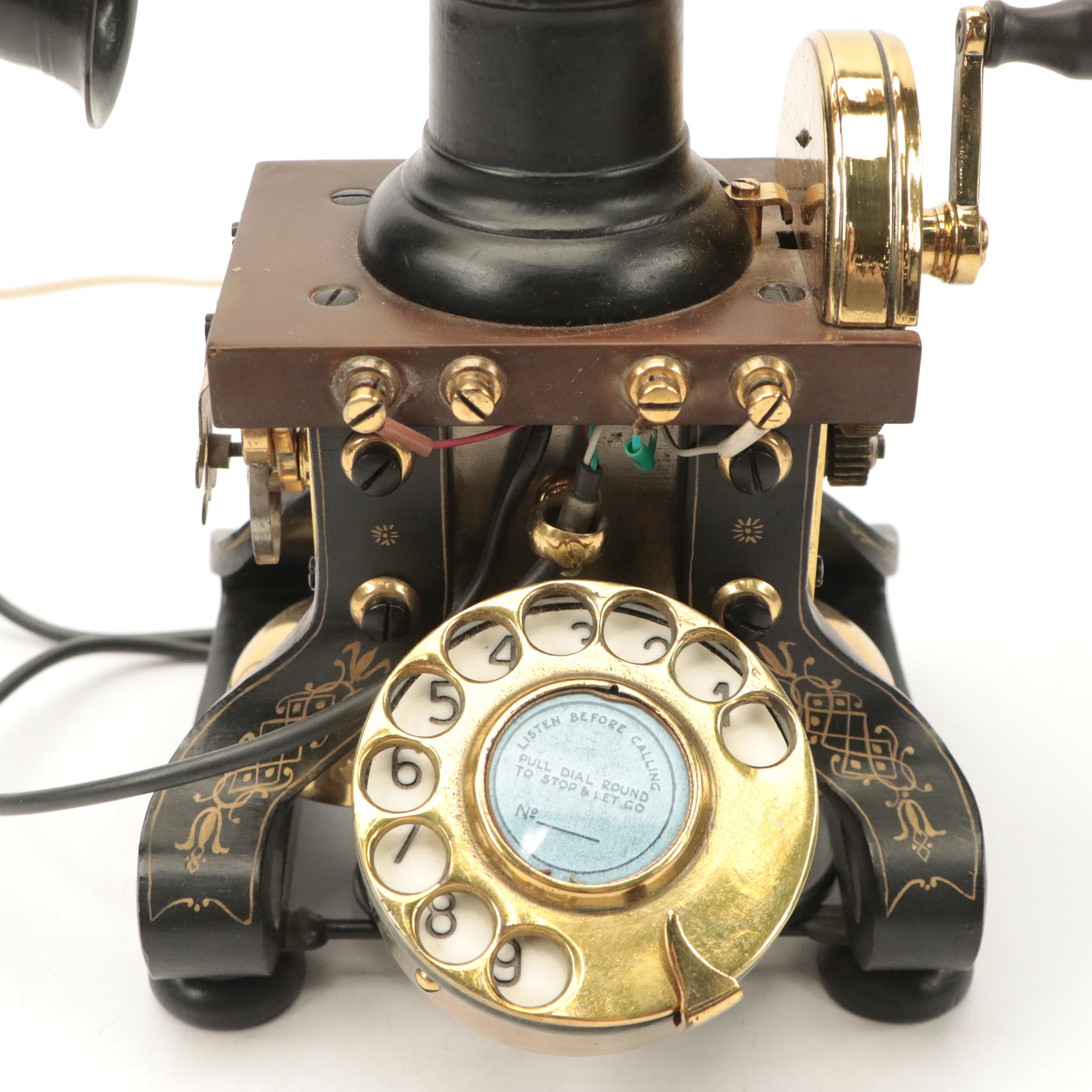 L.M. Ericsson & Co. "Eiffel Tower" Cast Iron and Brass Crank Rotary Telephone