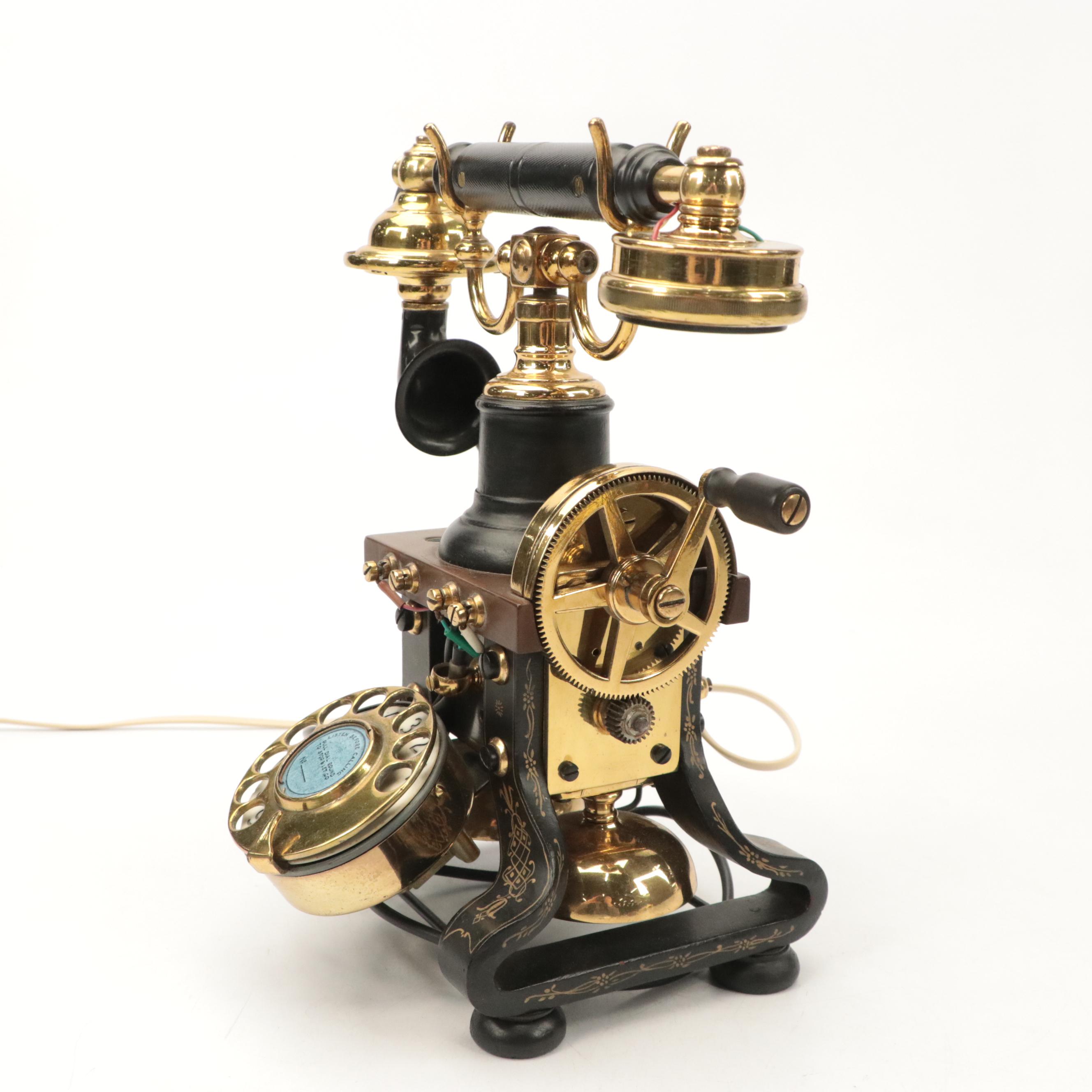 L.M. Ericsson & Co. "Eiffel Tower" Cast Iron and Brass Crank Rotary Telephone