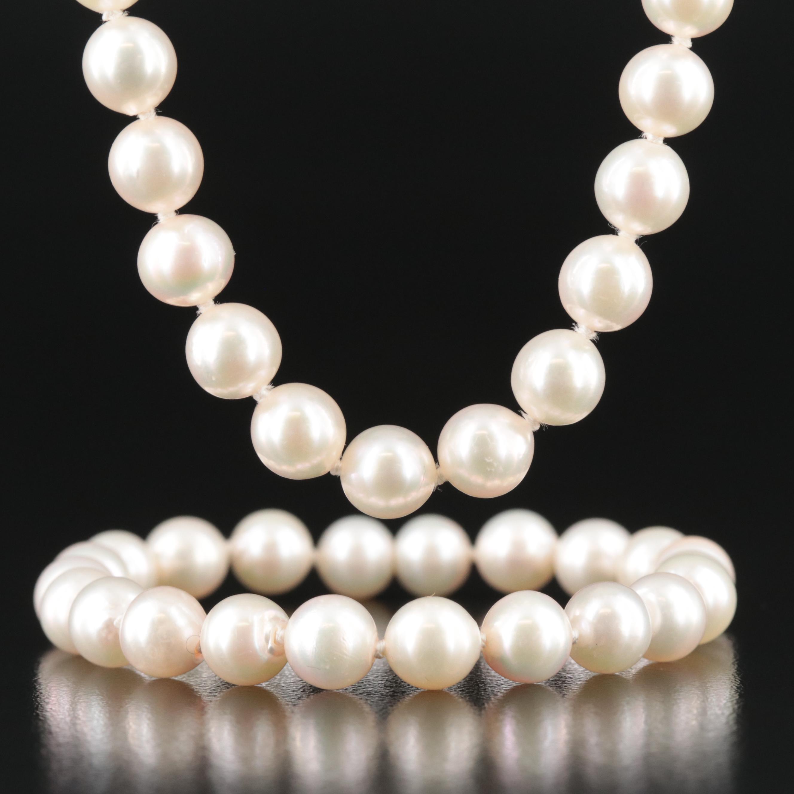 Pearl Bracelet and Necklace Set