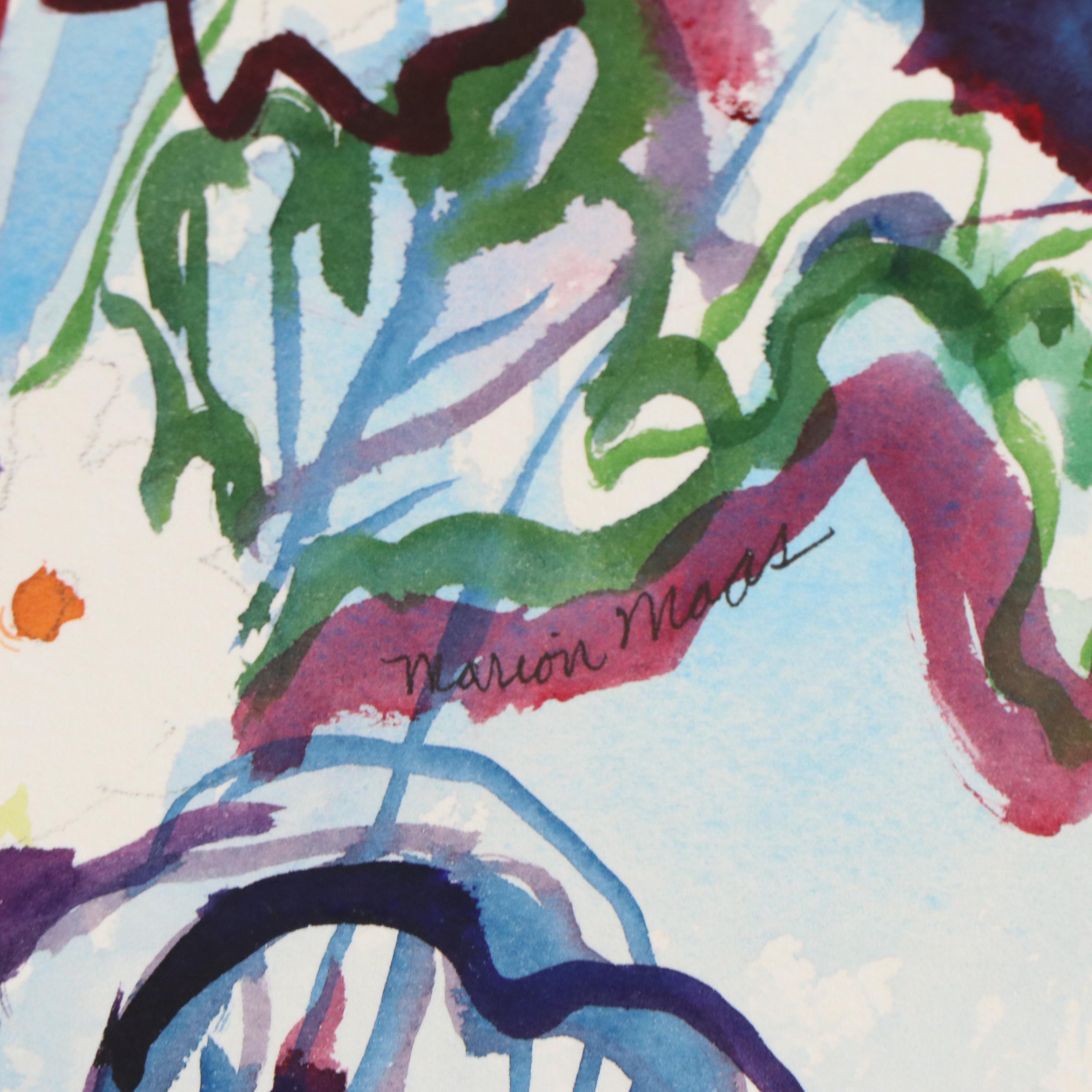 Marion Mass Watercolor Painting of Harbor Scene "Harbor" and More